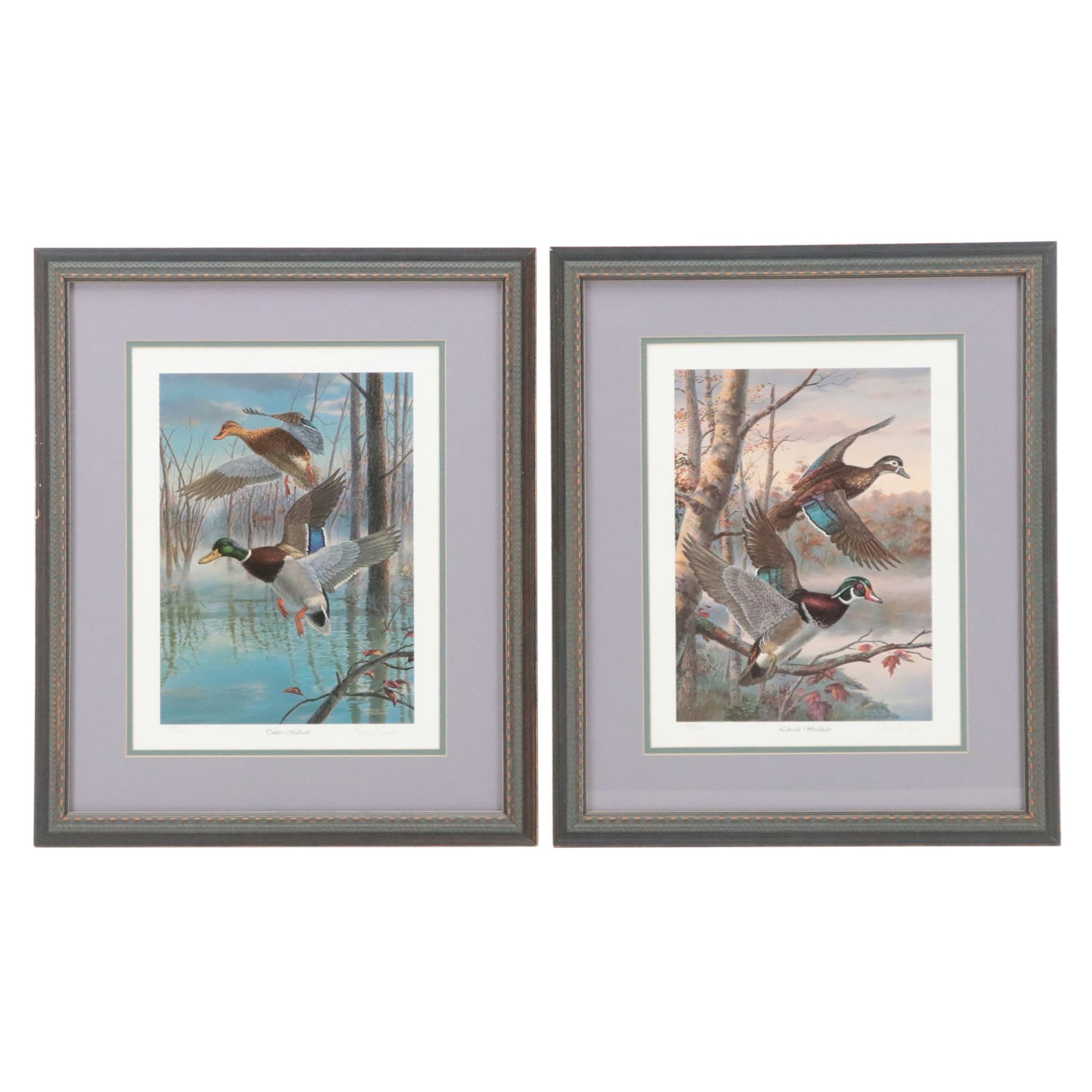Randy McGovern Offset Lithographs "Lakeside Woodducks" and "Timber Mallards"