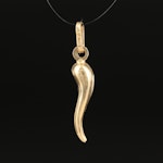 Italian 18K Cornicello Pendant