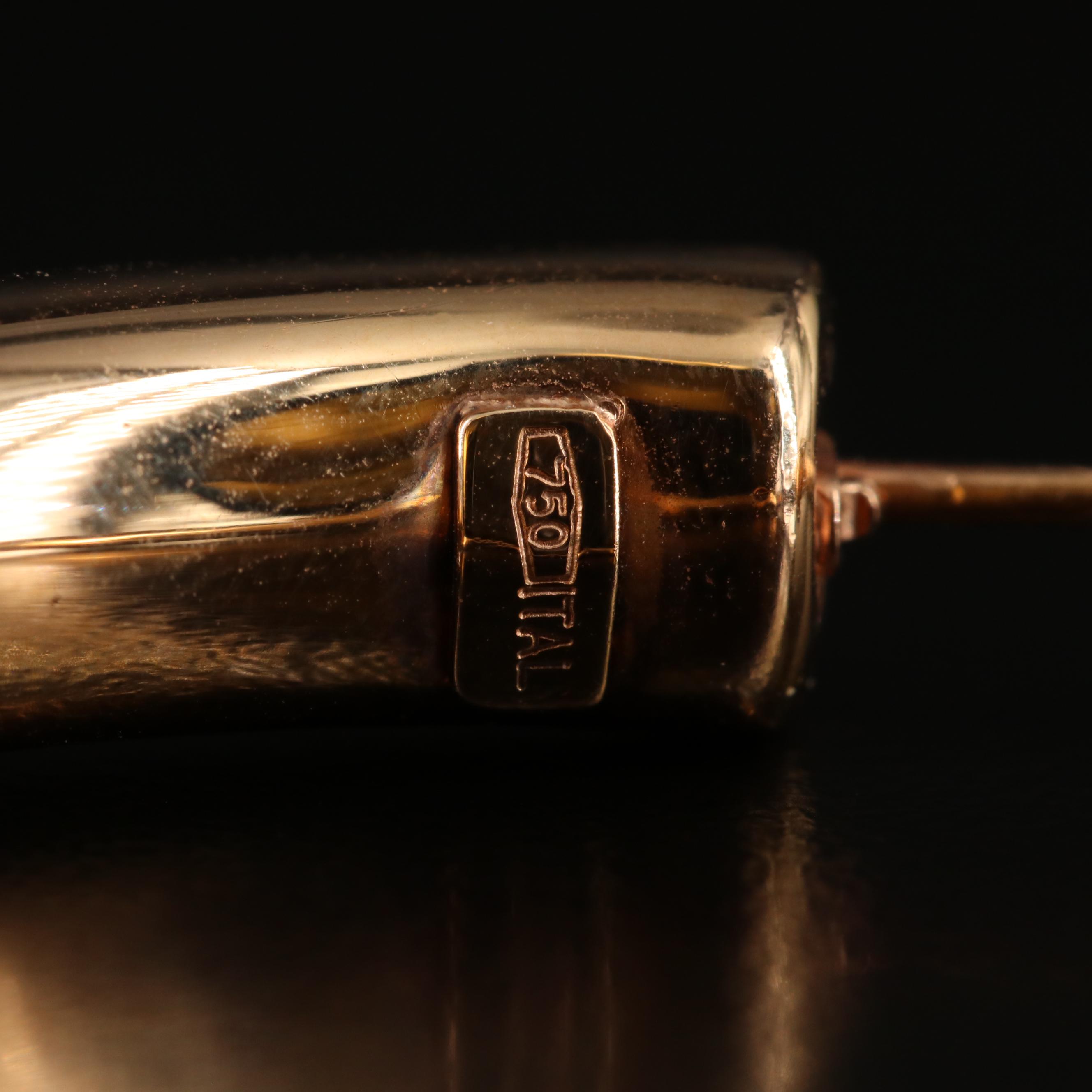 18K Rose Gold Large Tapered Hoop Earrings