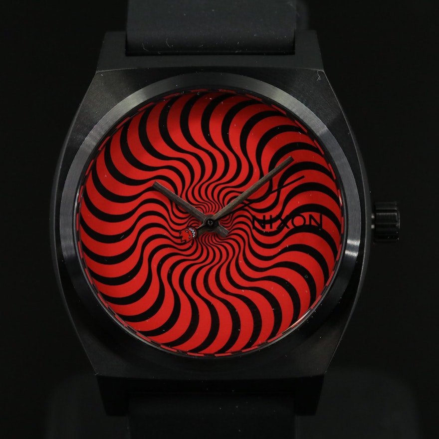 Nixon Time Teller X Spitfire Swirl Dial Quartz Wristwatch