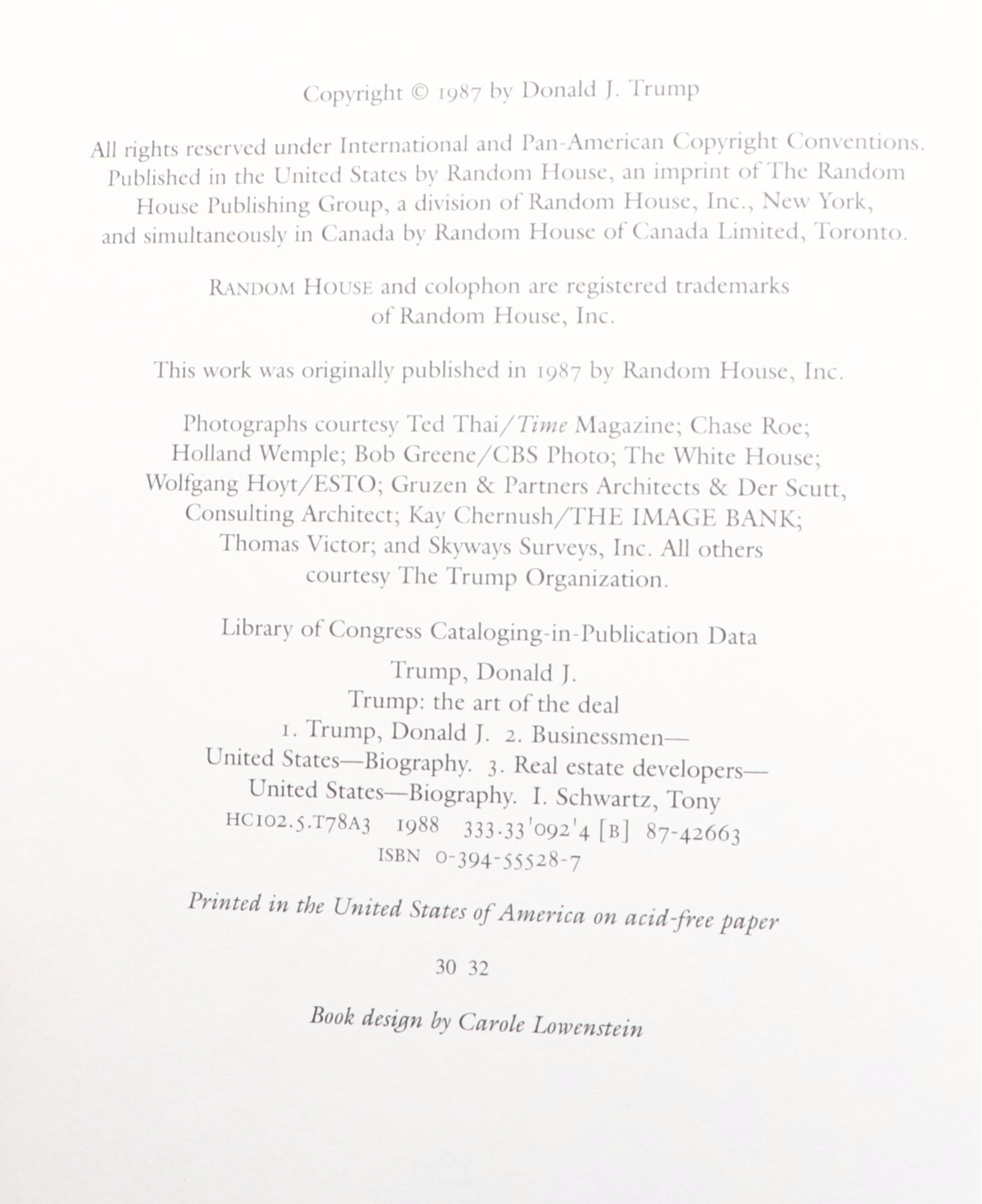 Donald Trump Signed "The Art Of The Deal" 2016 Election Edition Hardcover Book