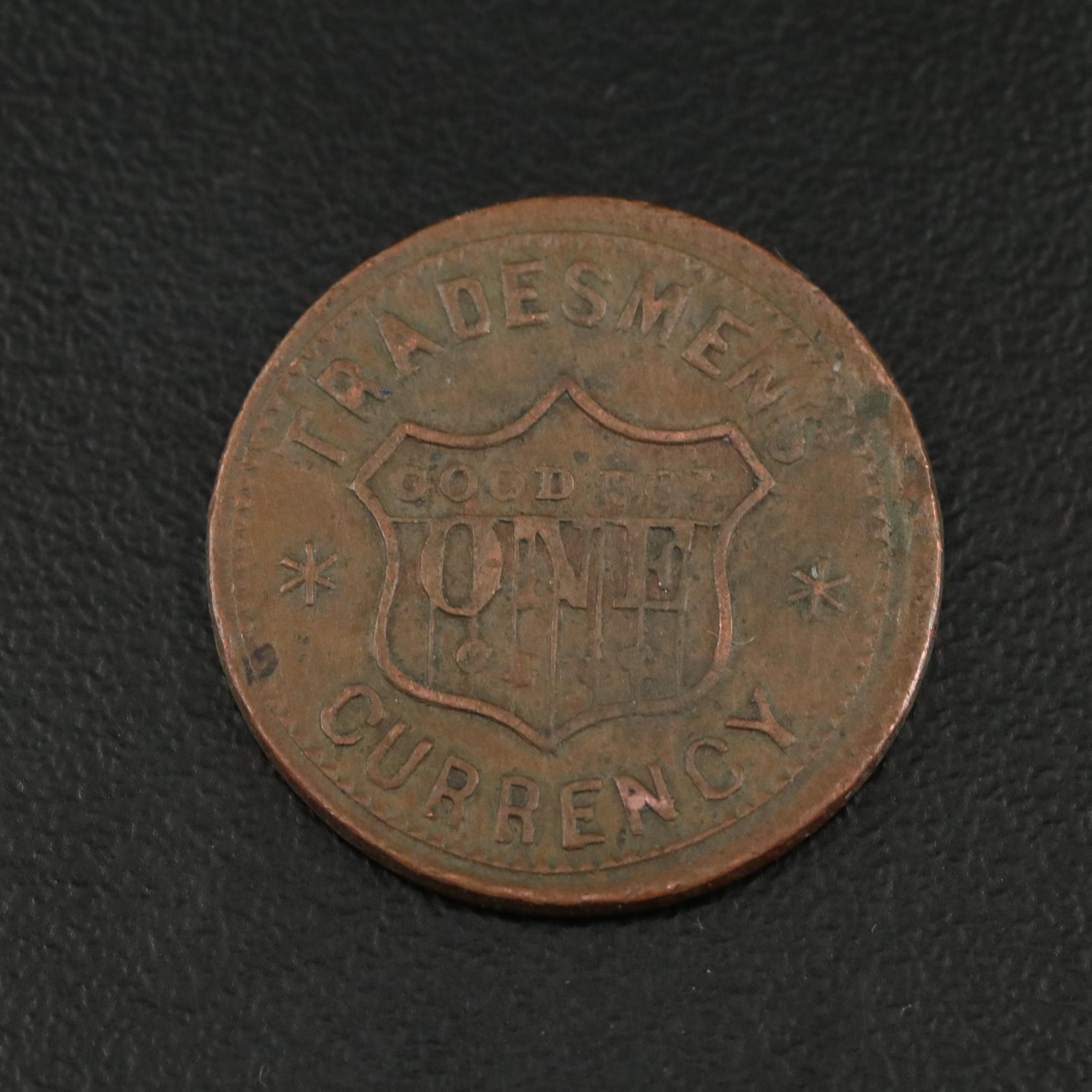 Two Civil War Era Tokens and a Flying Eagle Cent