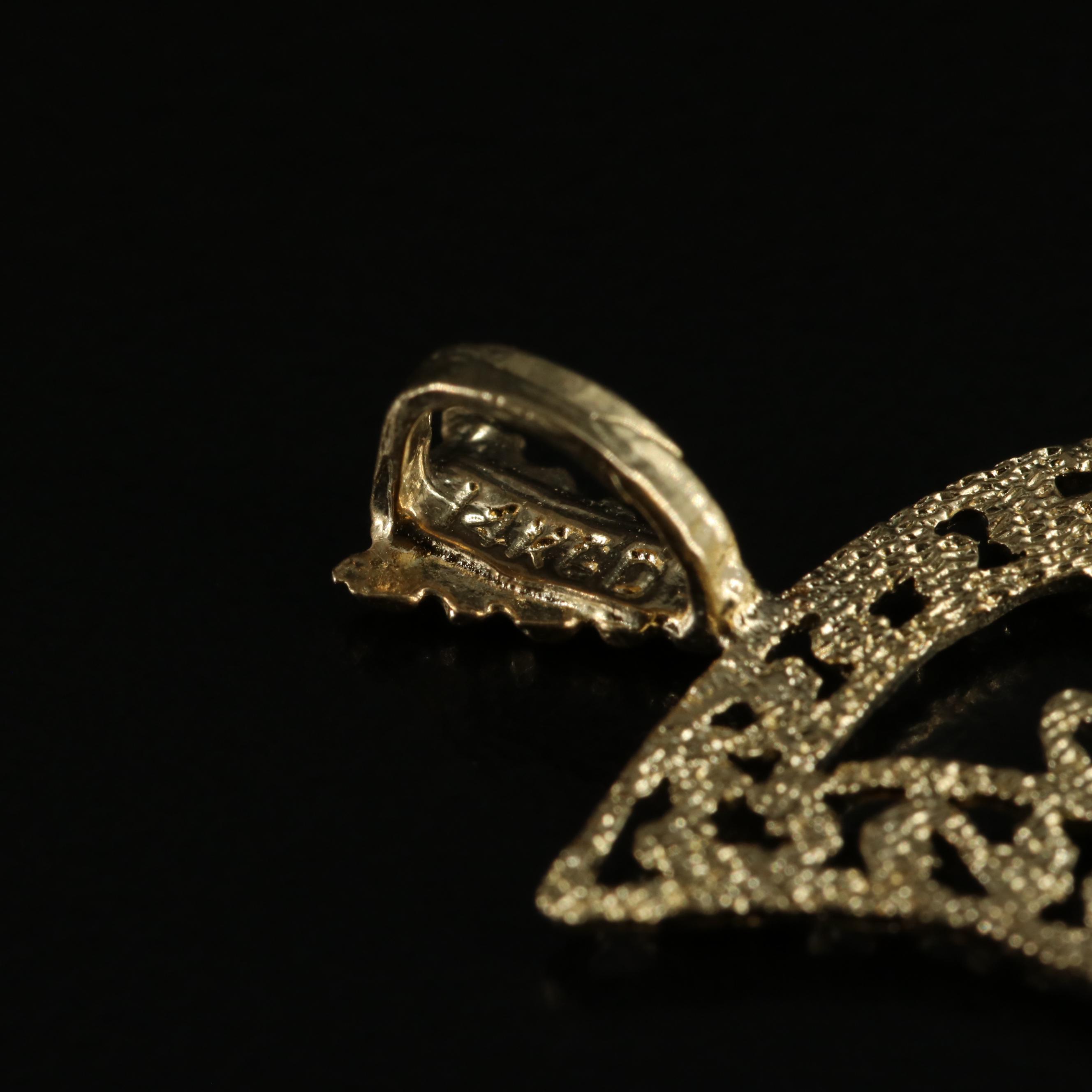 14K "J" Initial Pendant