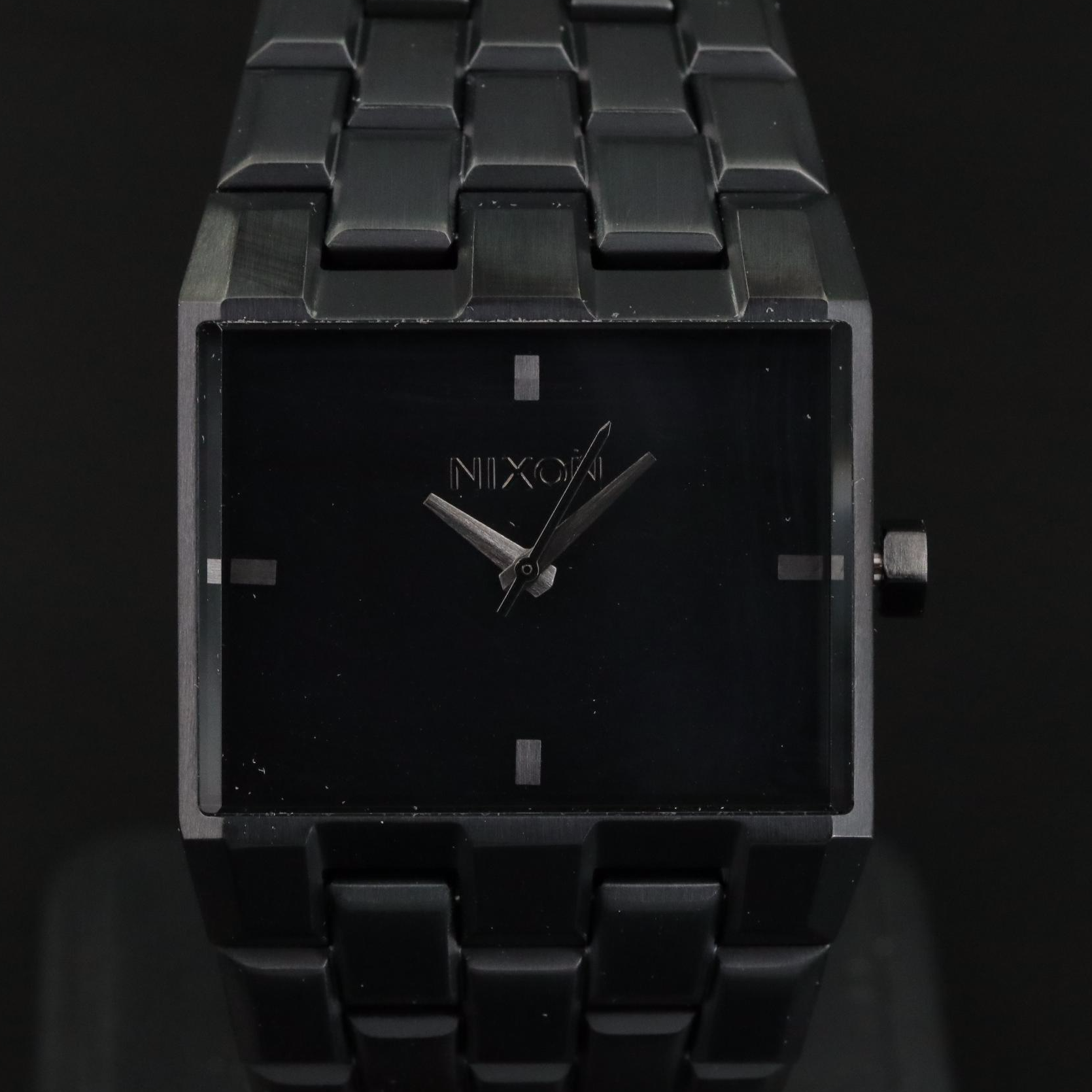 Nixon Ticket II All Black Stainless Steel Watch with Box