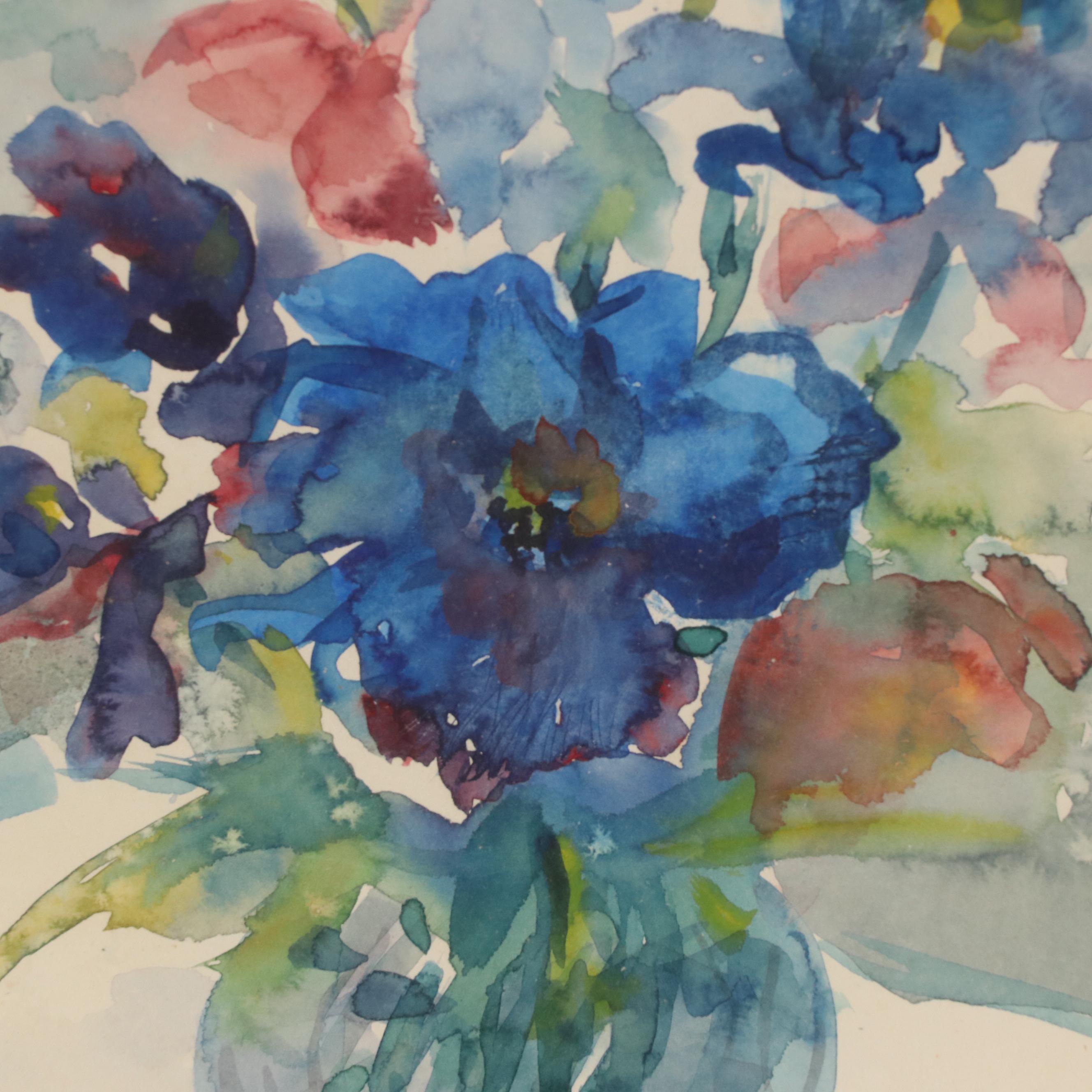 Floral Still Life Watercolor Painting