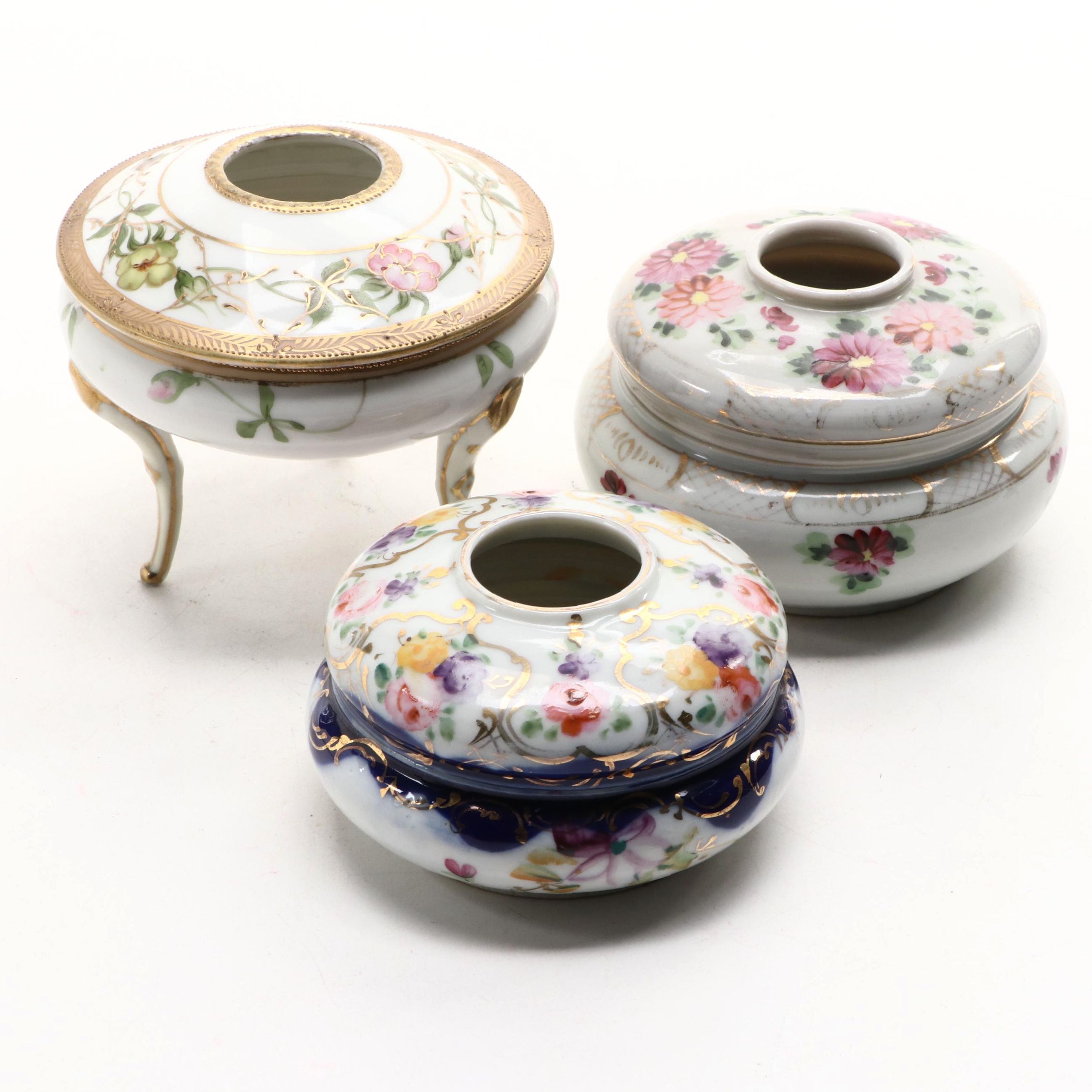 Nippon and Other Porcelain Hair Receivers, Early 20th Century EBTH