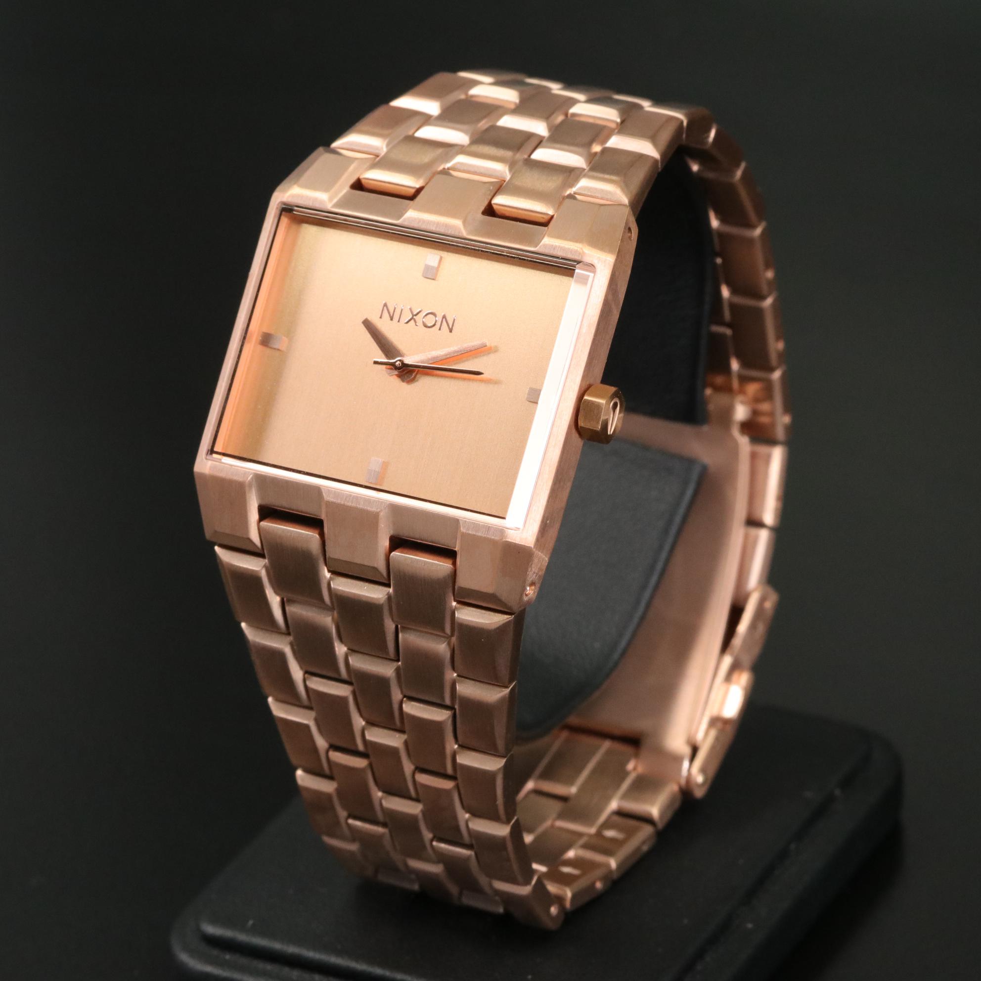 Nixon Ticket All Rose Gold Tone Stainless Steel Quartz Watch
