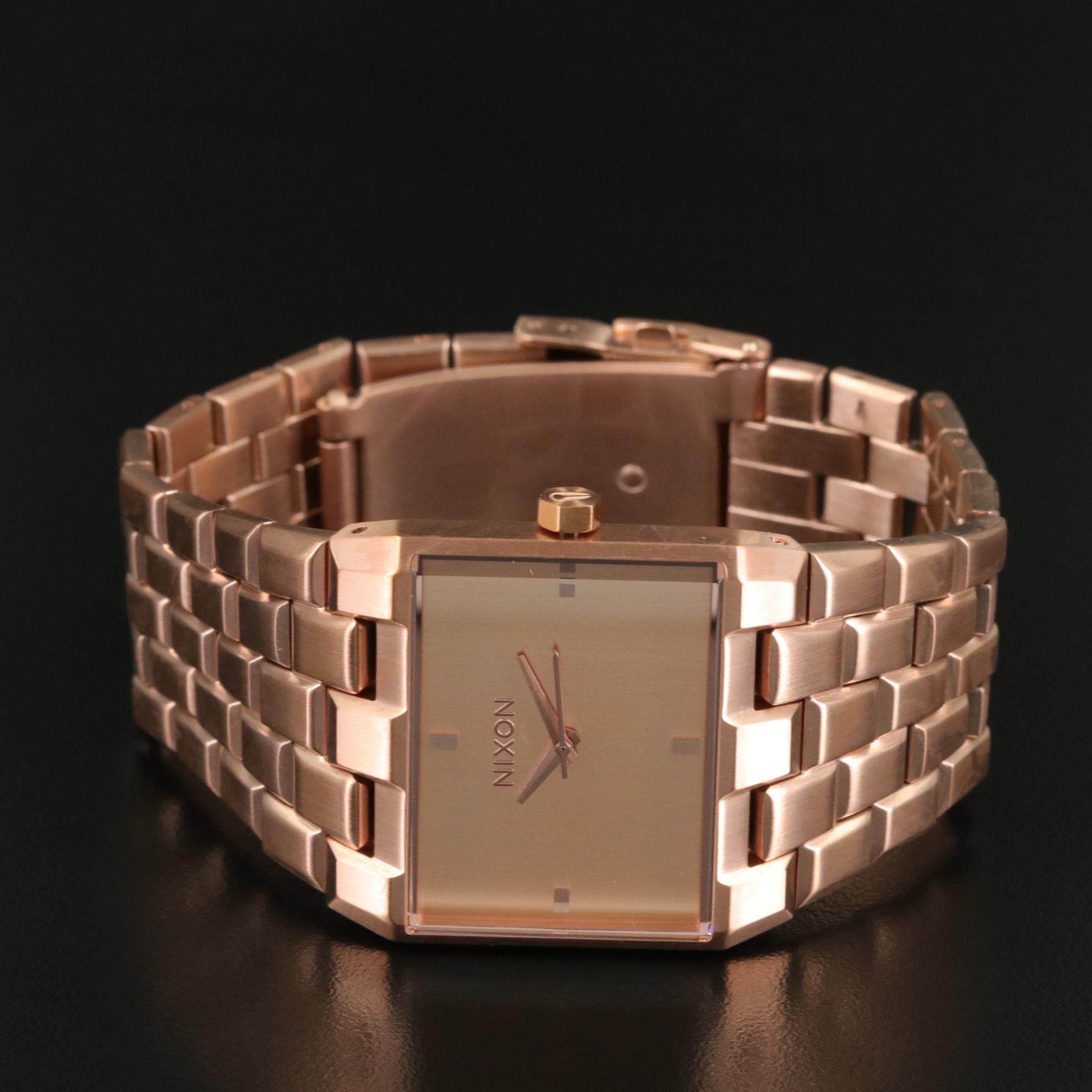 Nixon Ticket All Rose Gold Tone Stainless Steel Quartz Watch
