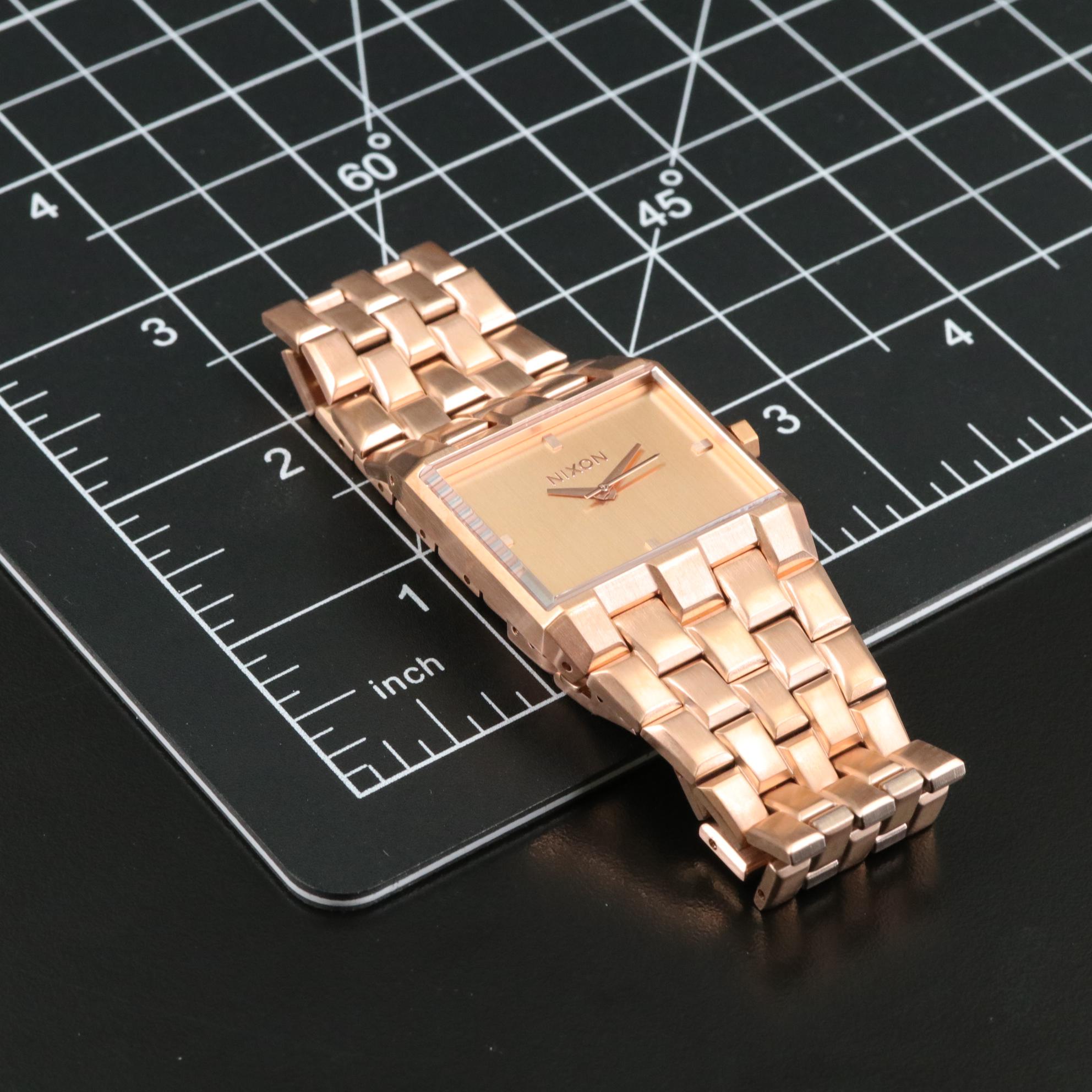 Nixon Ticket All Rose Gold Tone Stainless Steel Quartz Watch