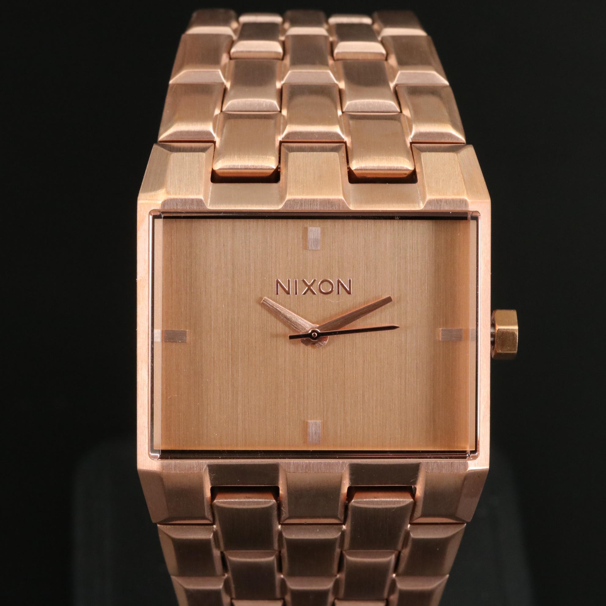 Nixon Ticket All Rose Gold Tone Stainless Steel Quartz Watch