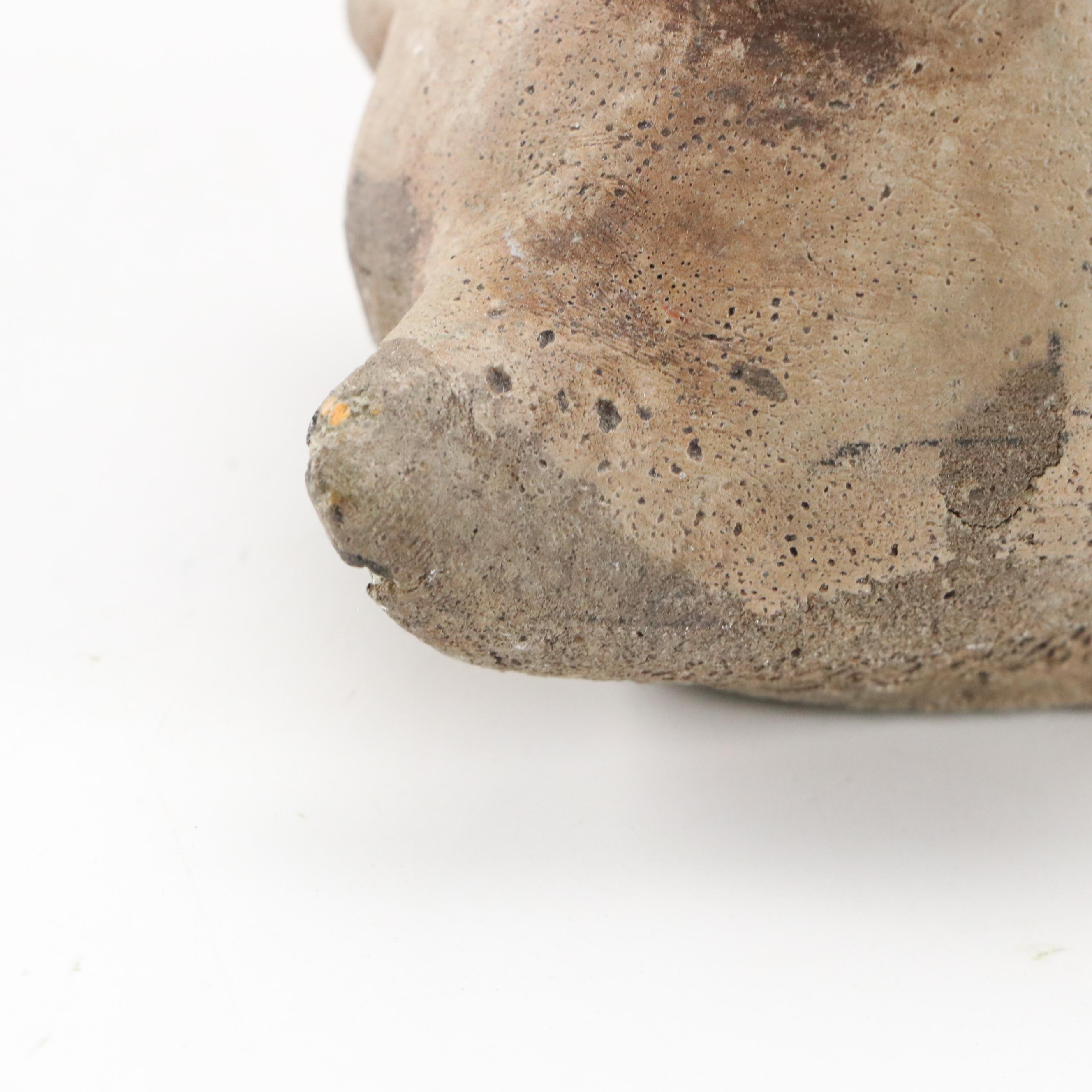 Universal Statuary Corp. Resin Striped Cat with Kitten Figurines