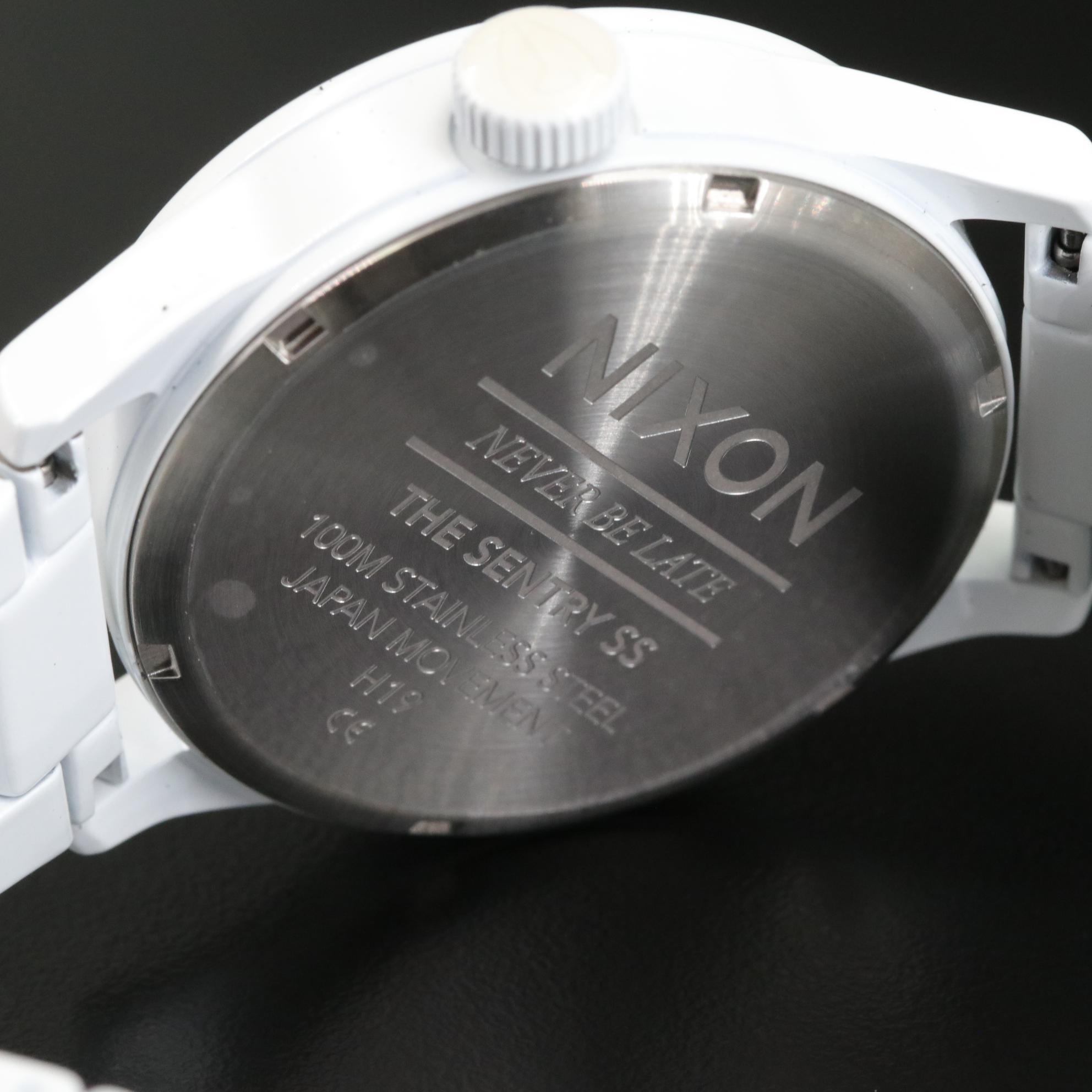 Nixon Sentry SS All White Stainless Steel Watch with Box