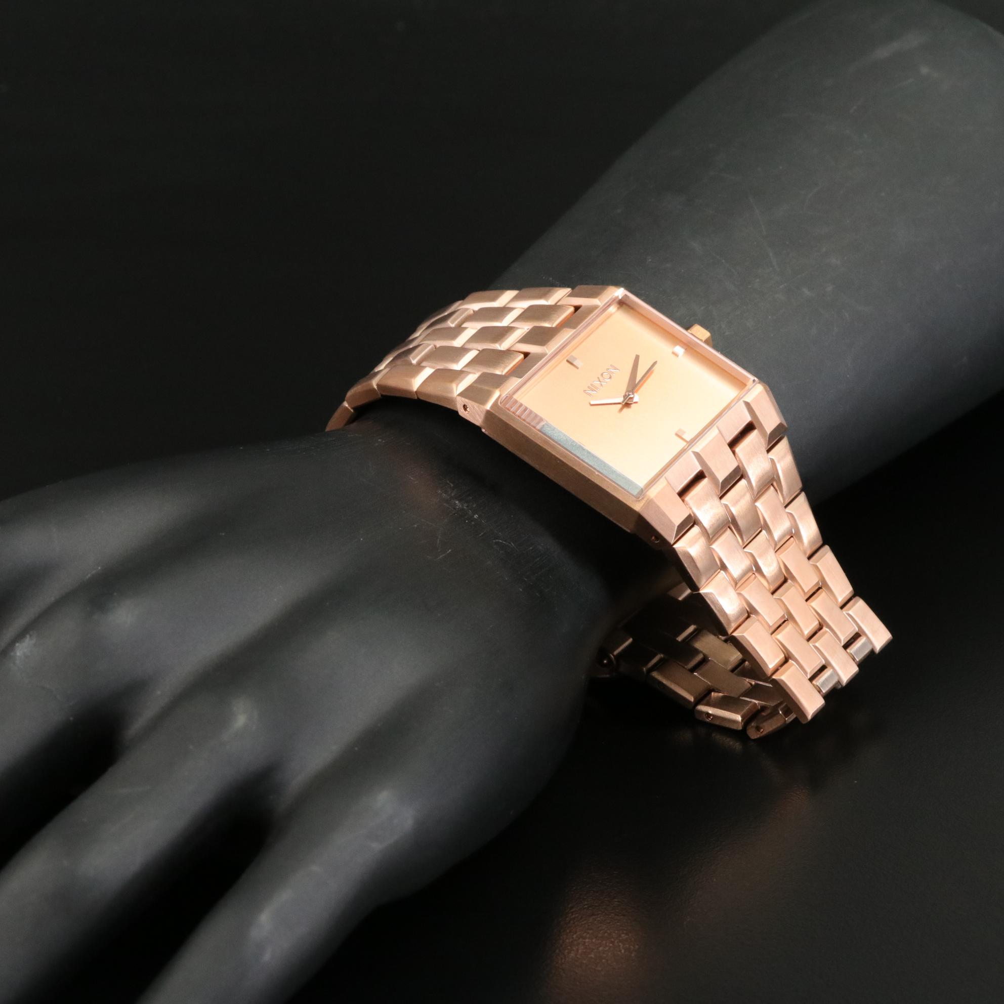 Nixon Ticket All Rose Gold Tone Stainless Steel Quartz Watch