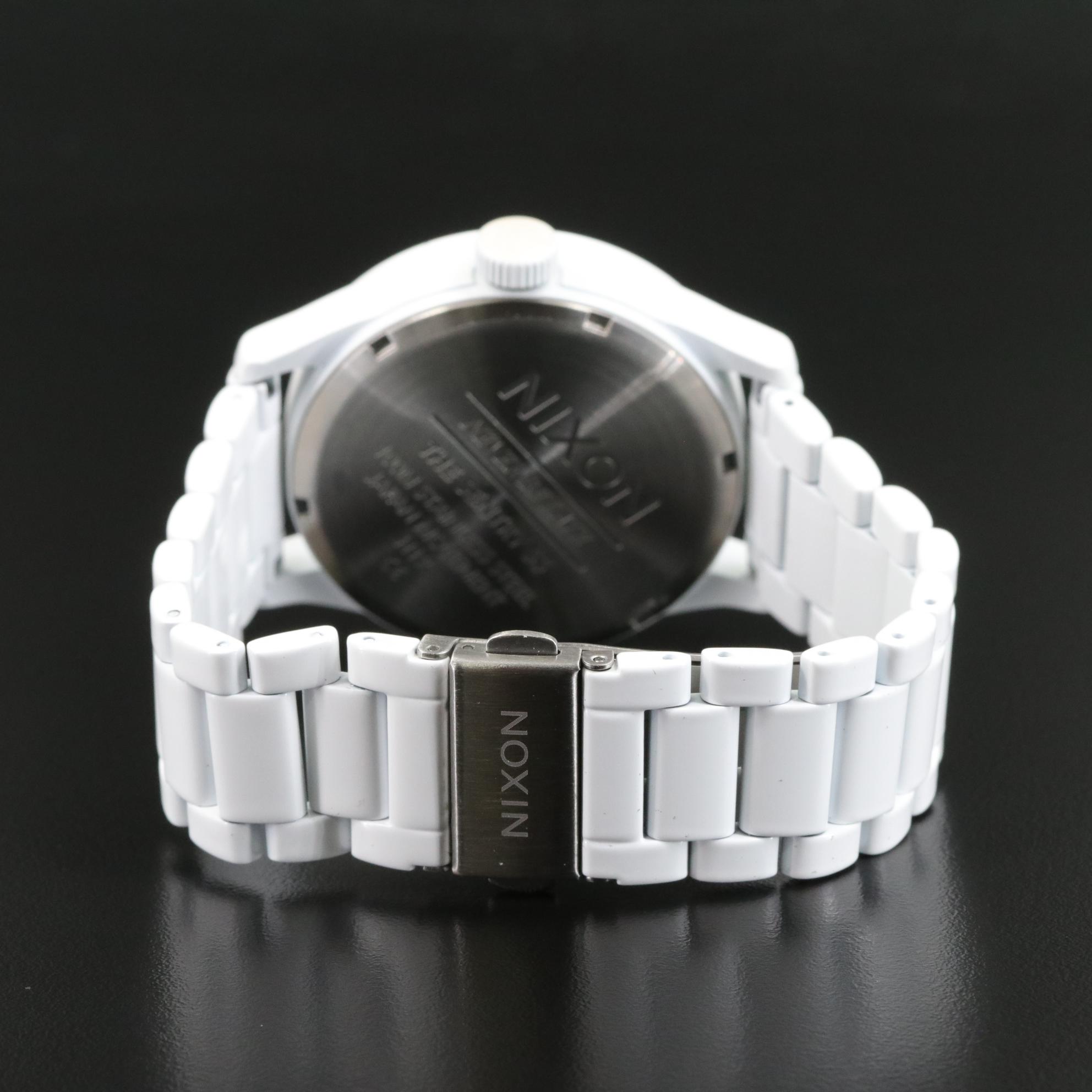 Nixon Sentry SS All White Stainless Steel Watch with Box