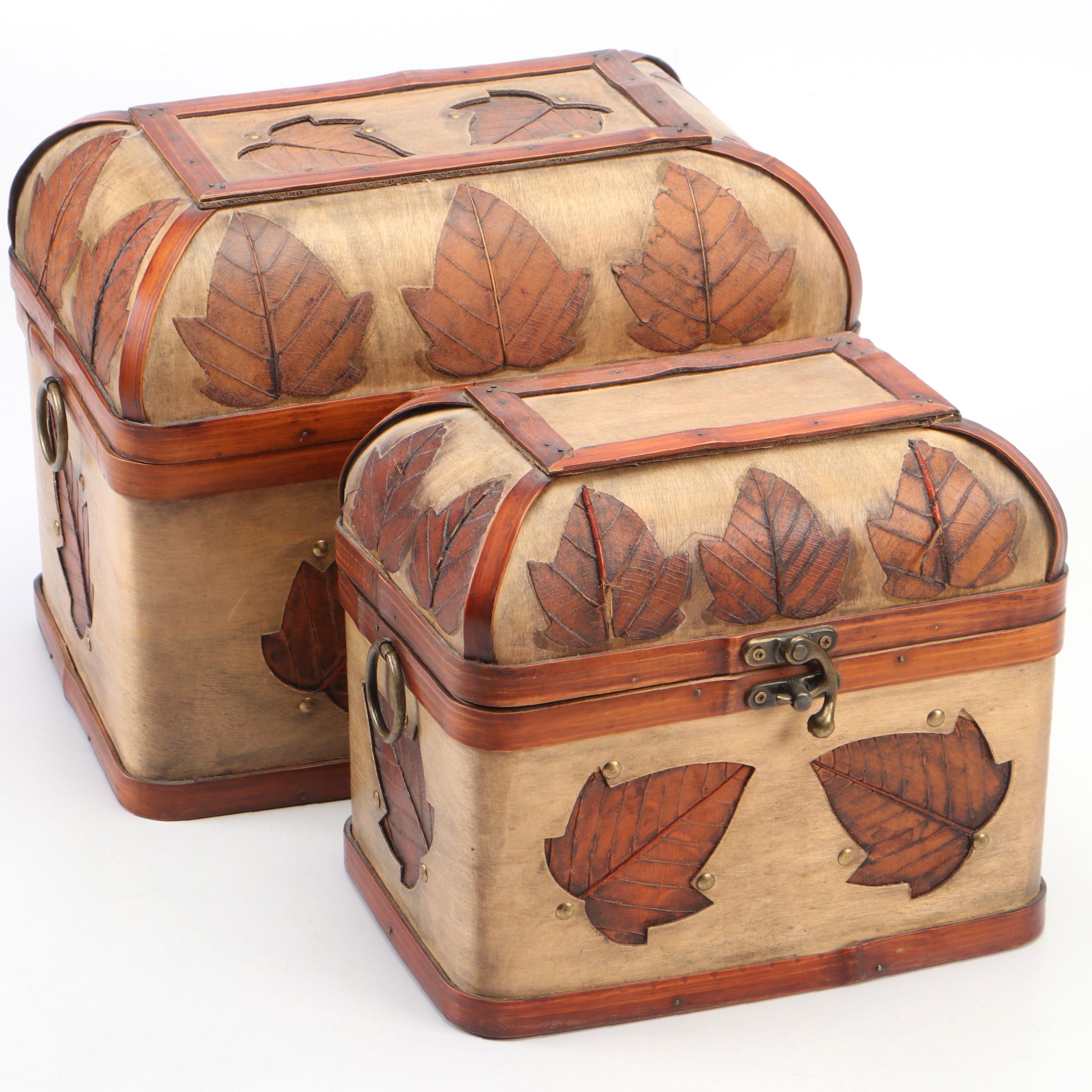 Chateau Edgewater Inc. Handmade Bentwood and Bamboo Nesting Trunks
