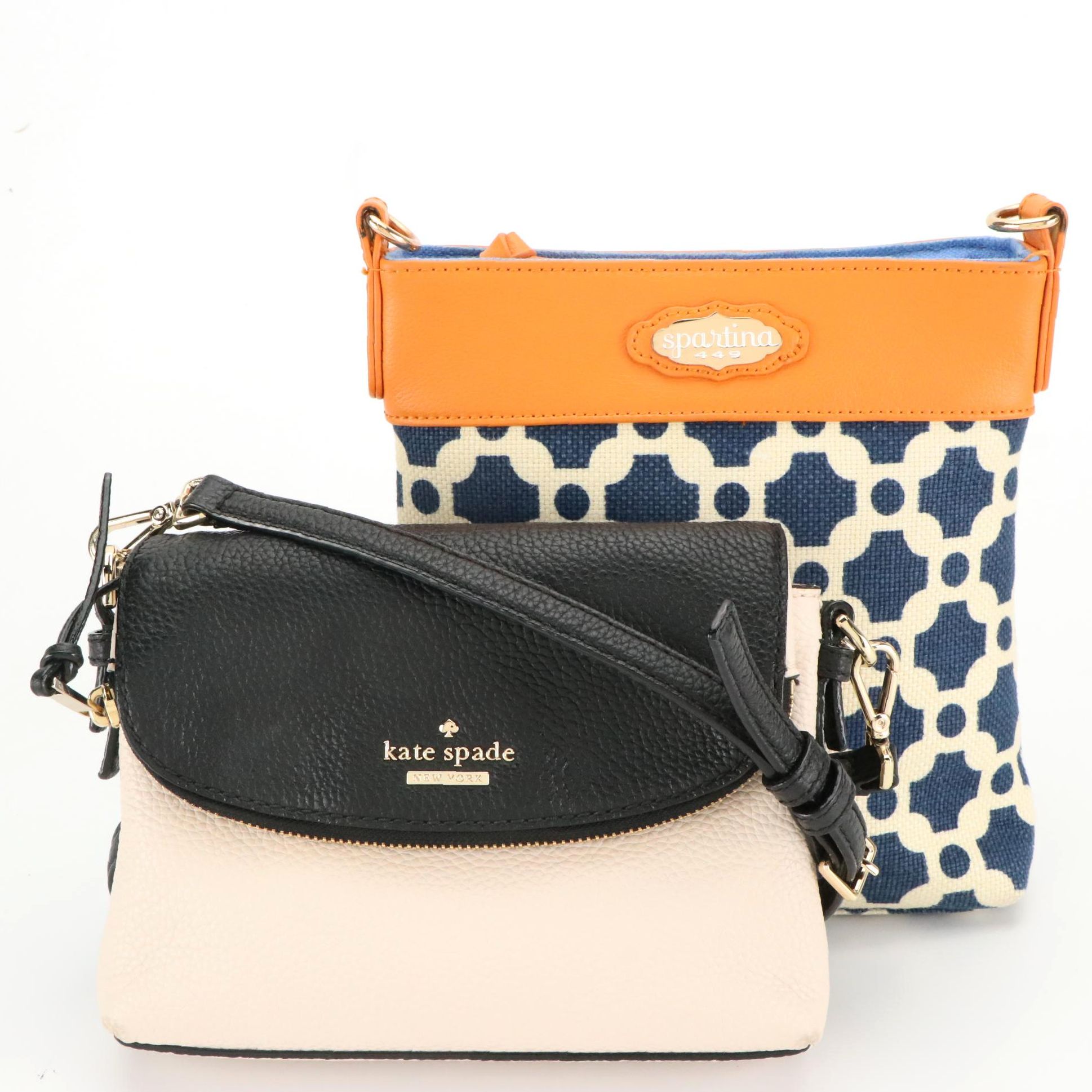 Kate Spade Leather Fold-Over Crossbody Bag, Spartina Patterned Canvas Bag