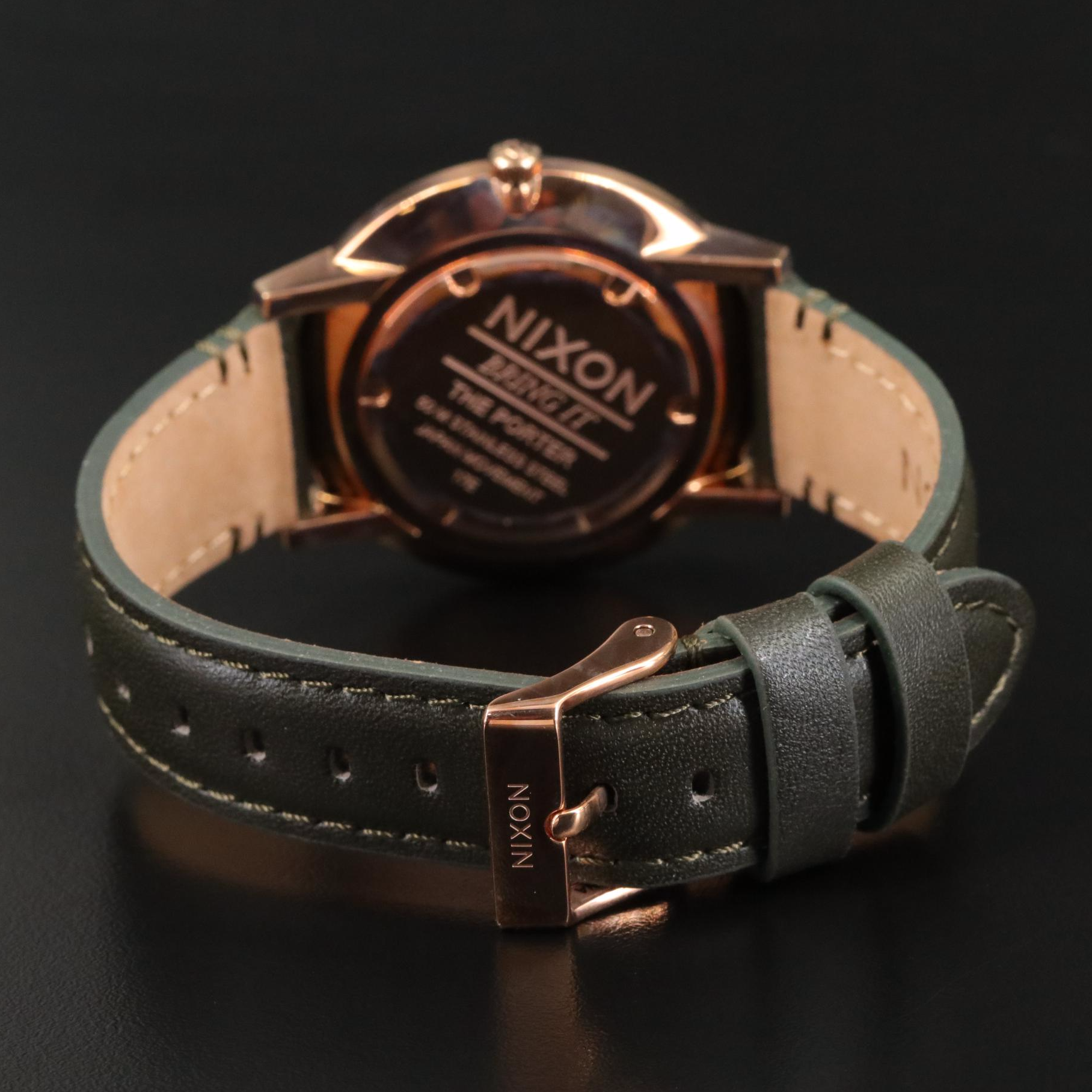 Nixon Porter Rose Gold-Tone Stainless Steel Grey Dial Quartz Watch