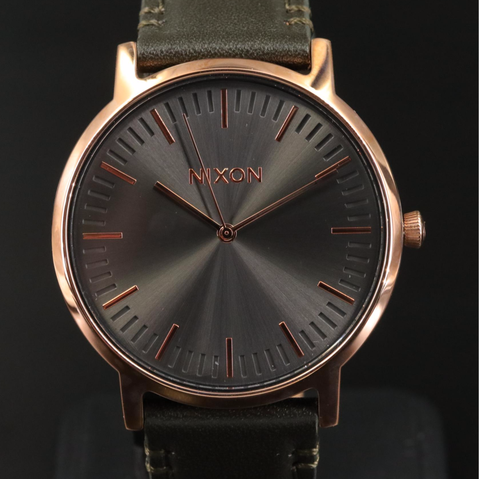 Nixon Porter Rose Gold-Tone Stainless Steel Grey Dial Quartz Watch