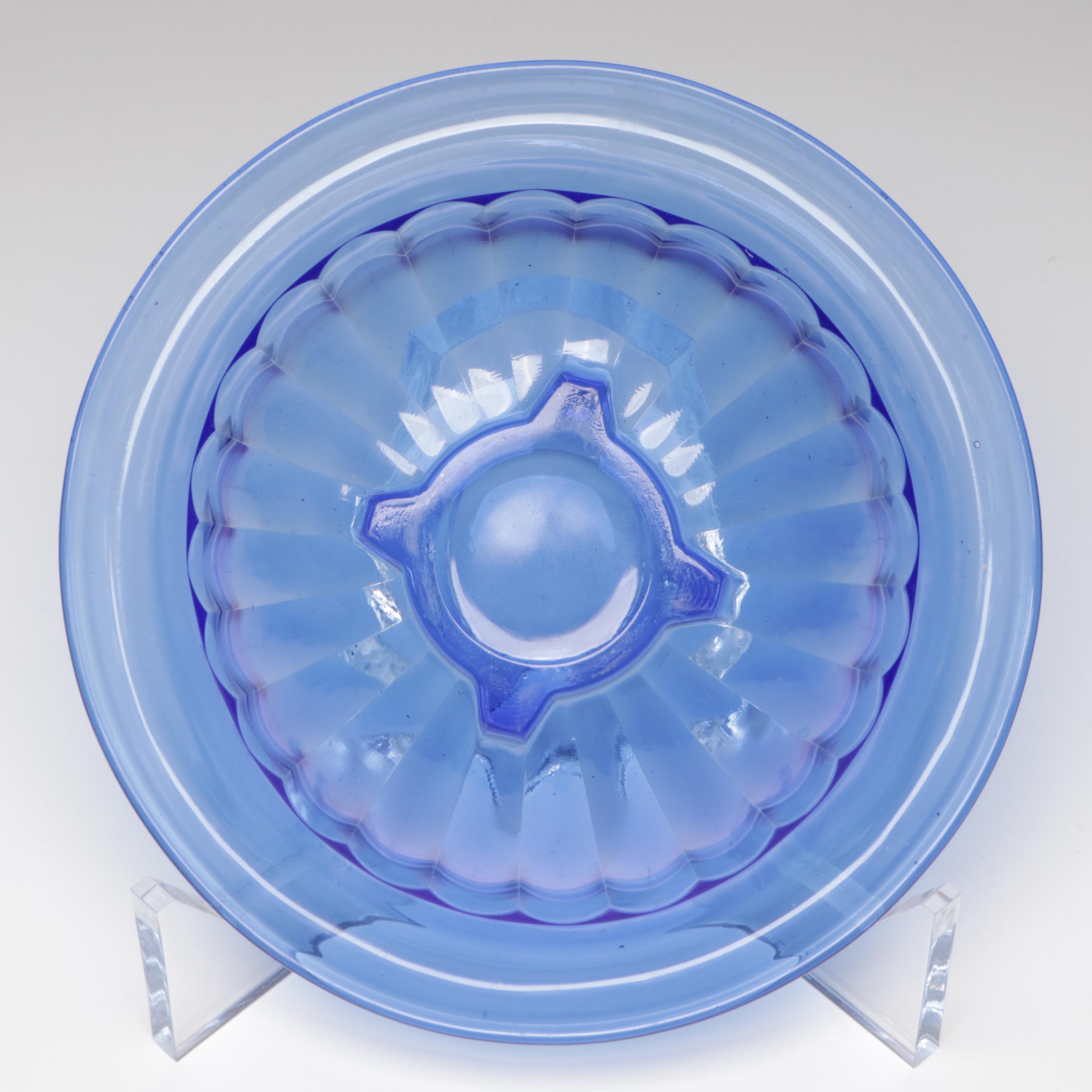 Hazel Atlas "Moderntone" and Other Blue Glass Tableware, Mid to Late 20th C.