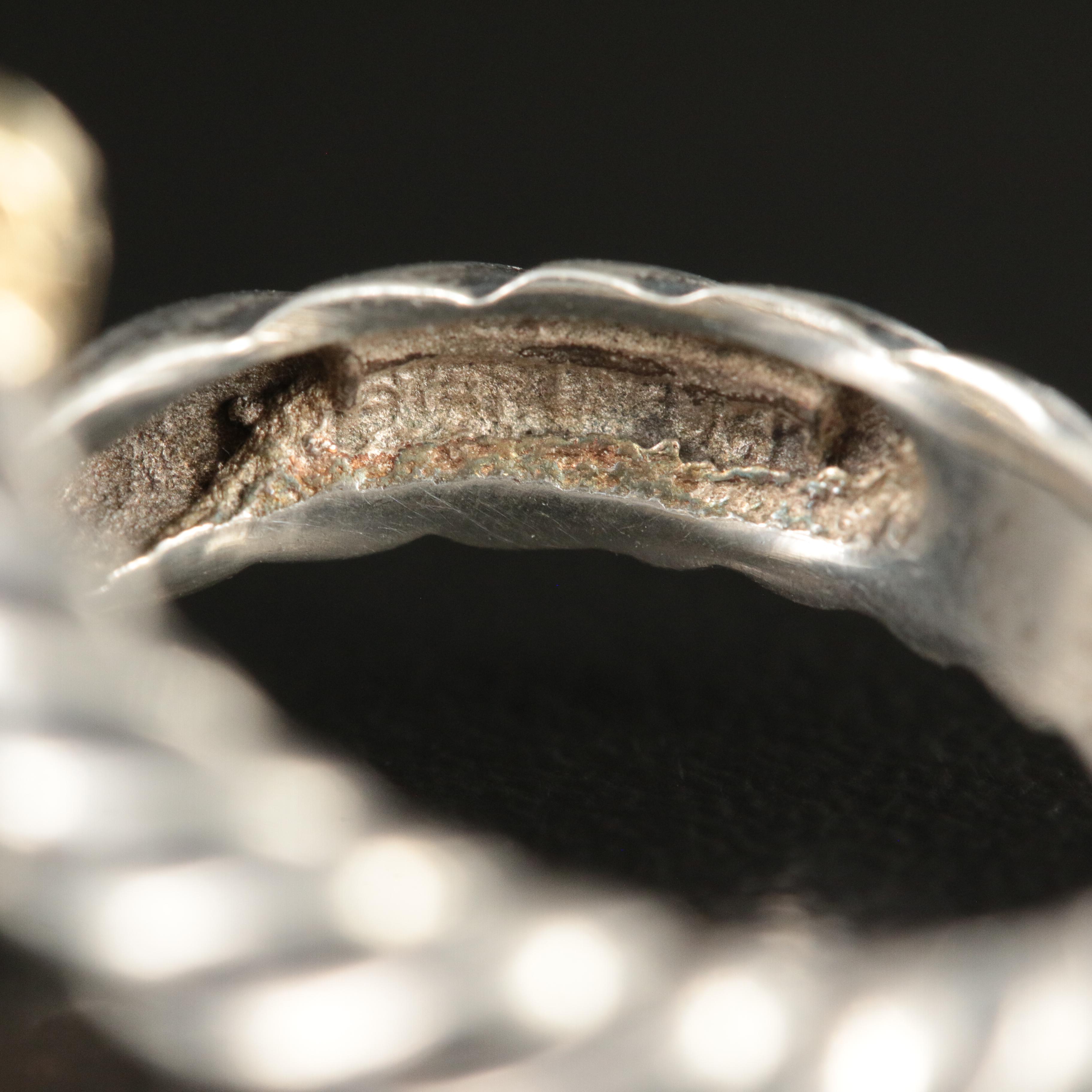 David Yurman "Classic Cable" Sterling Bypass Ring with 14K Accents