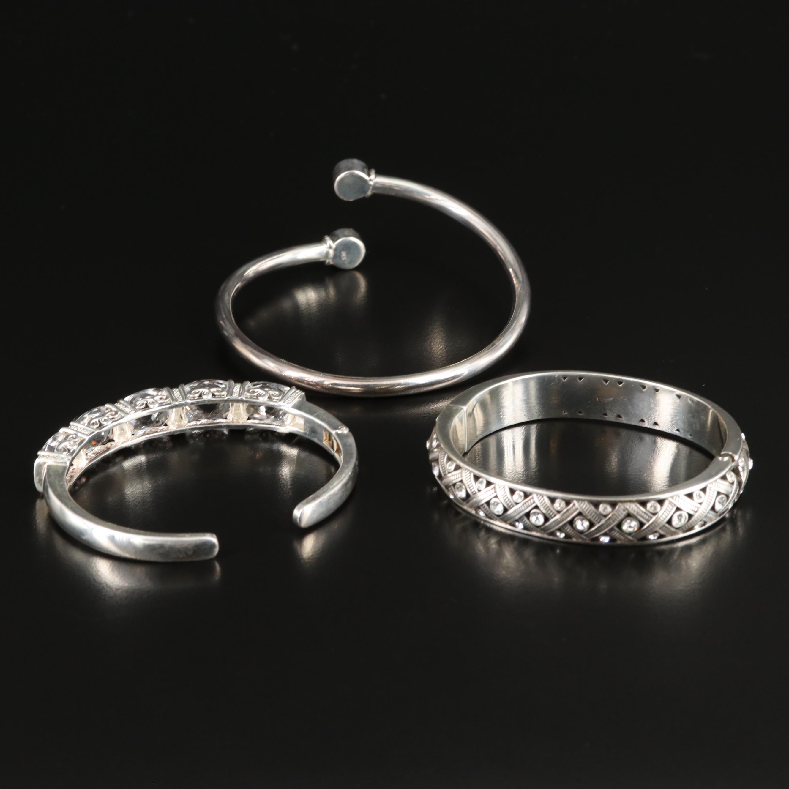 Brighton Rhinestone and Sterling Citrine and Quartz Bracelets