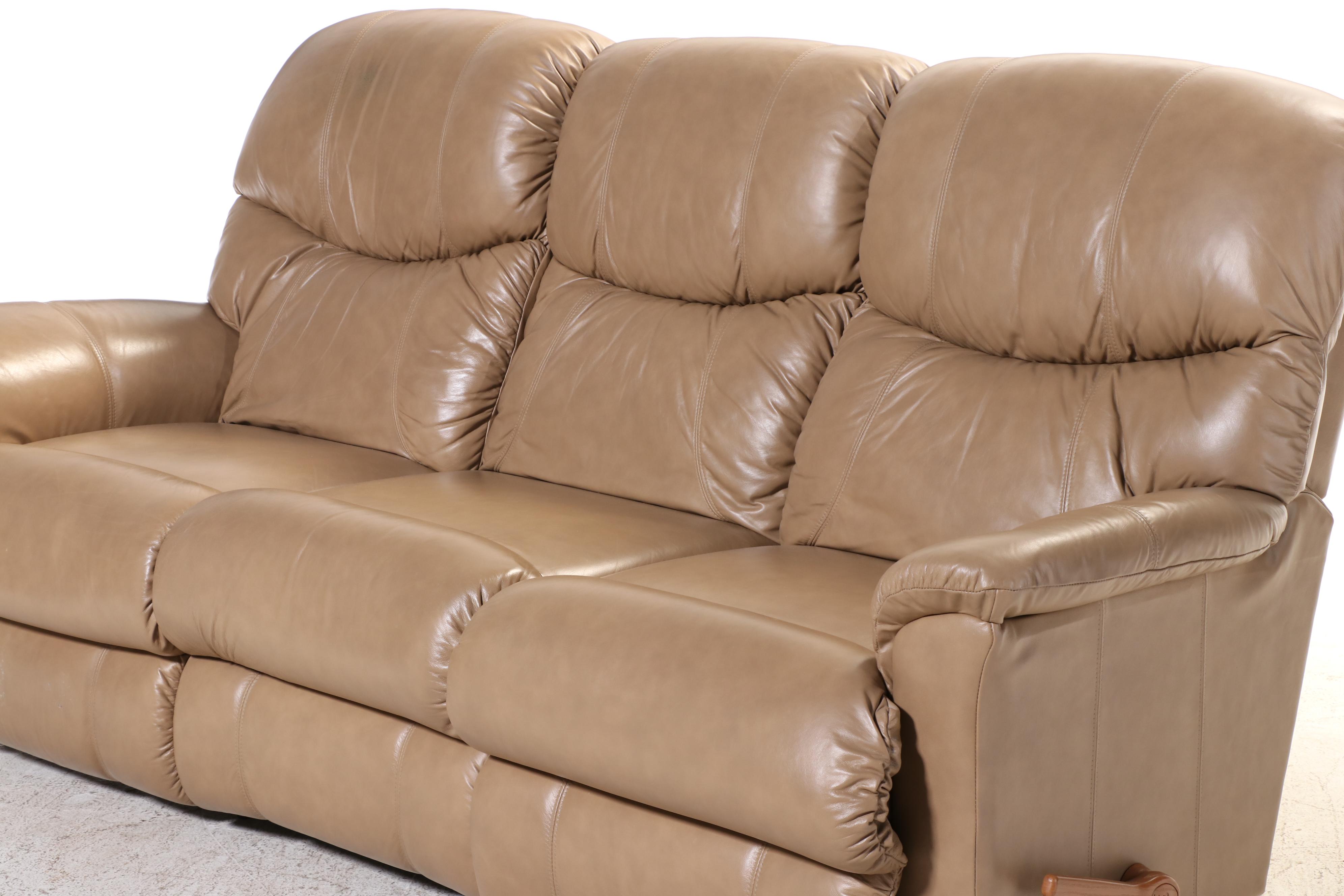 La-Z-Boy Leather Dual-Reclining Sofa