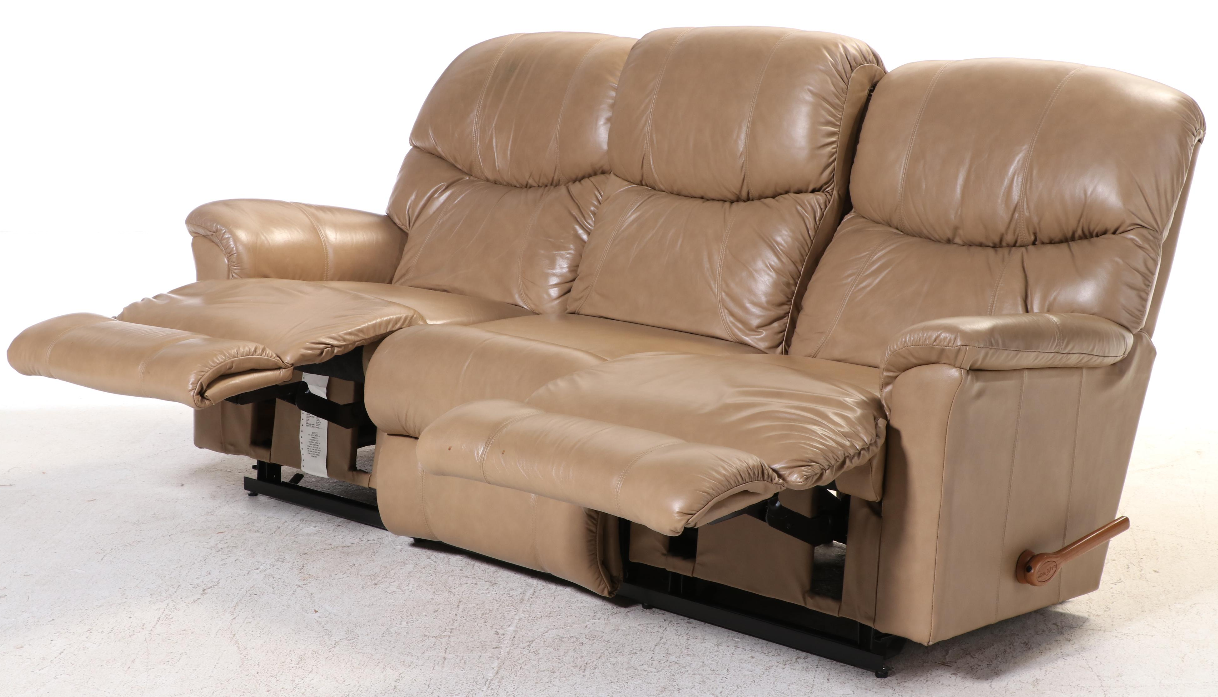 La-Z-Boy Leather Dual-Reclining Sofa