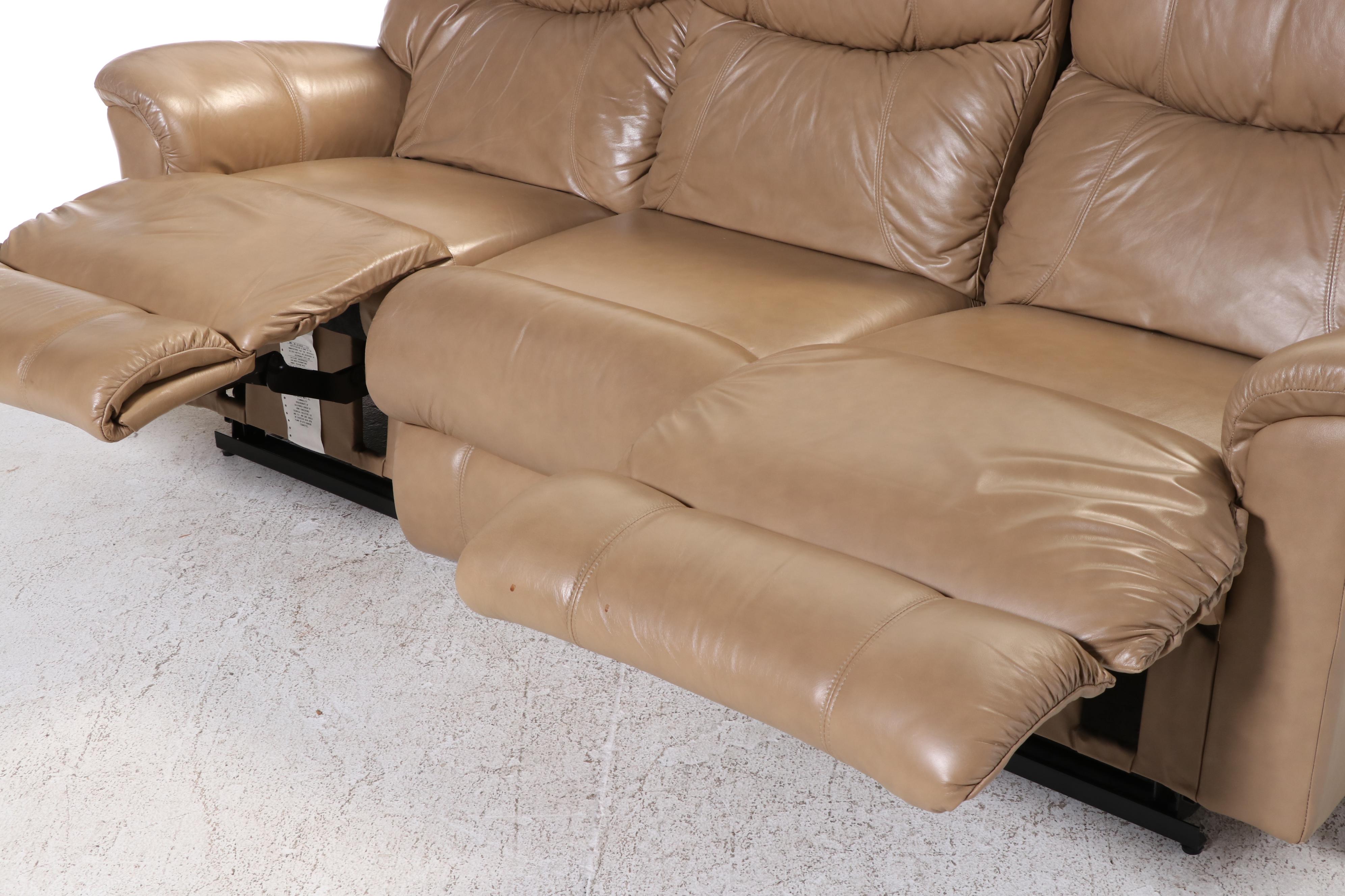 La-Z-Boy Leather Dual-Reclining Sofa