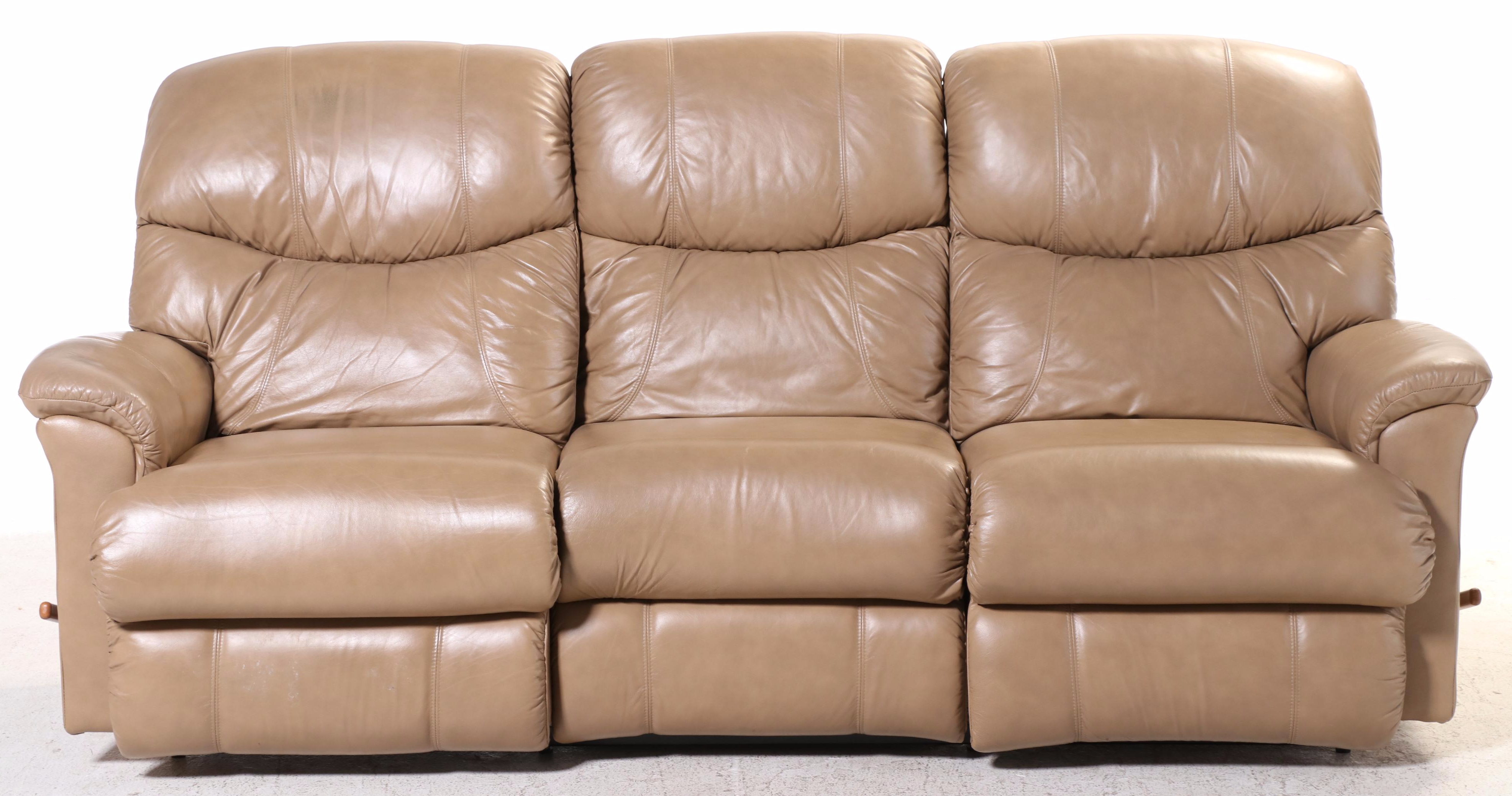 La-Z-Boy Leather Dual-Reclining Sofa