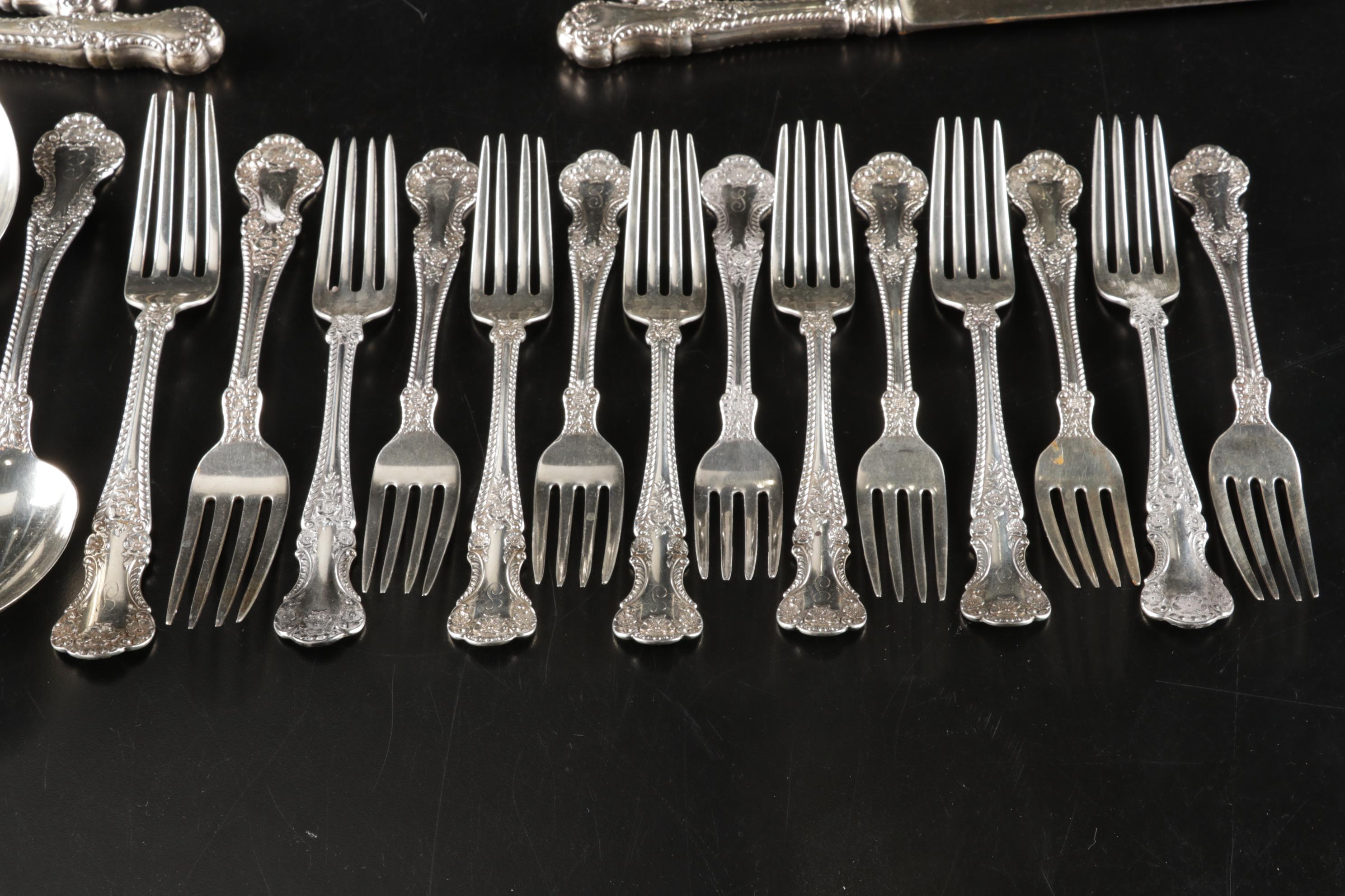 Gorham "Cambridge" Sterling Silver Flatware, Monogrammed