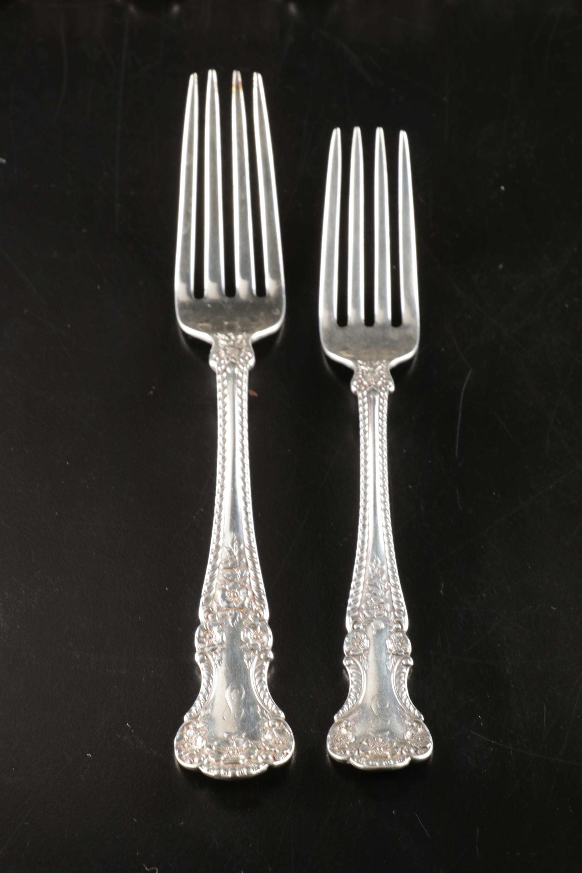 Gorham "Cambridge" Sterling Silver Flatware, Monogrammed