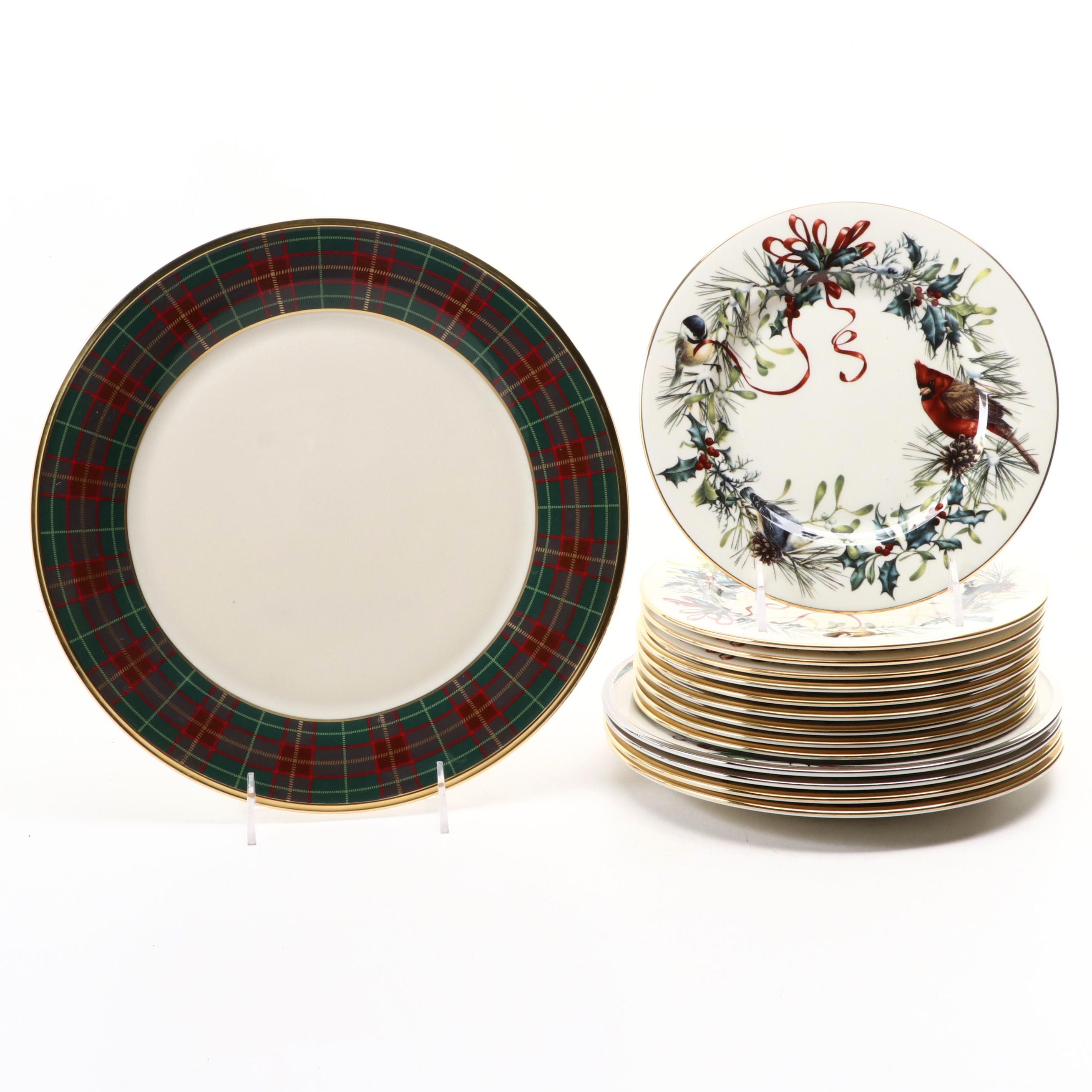Lenox "Holiday Tartan" with "Holiday" and Other Plates