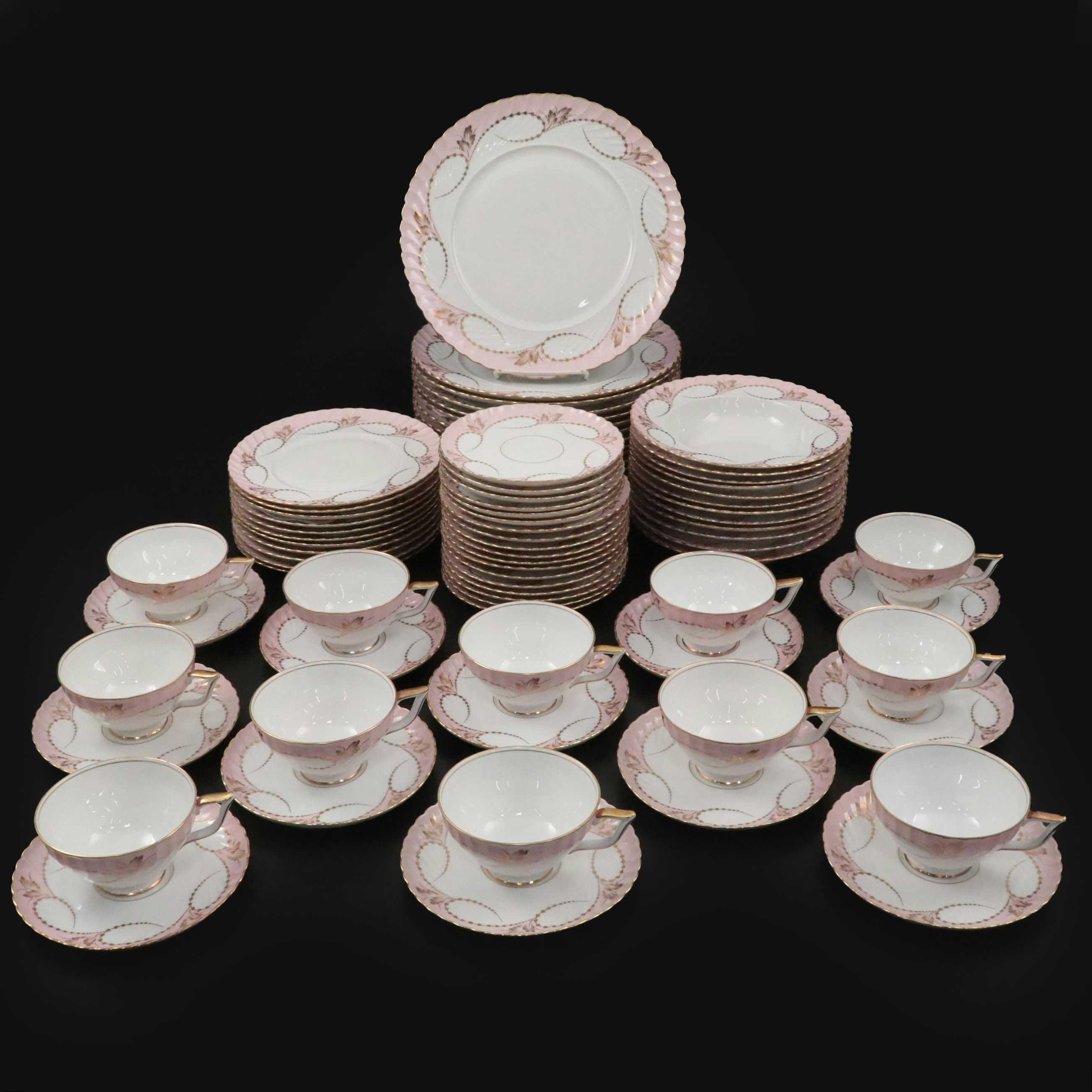 Royal Tettau "Yvonne Pink" Porcelain Dinnerware and Soft Storage Containers