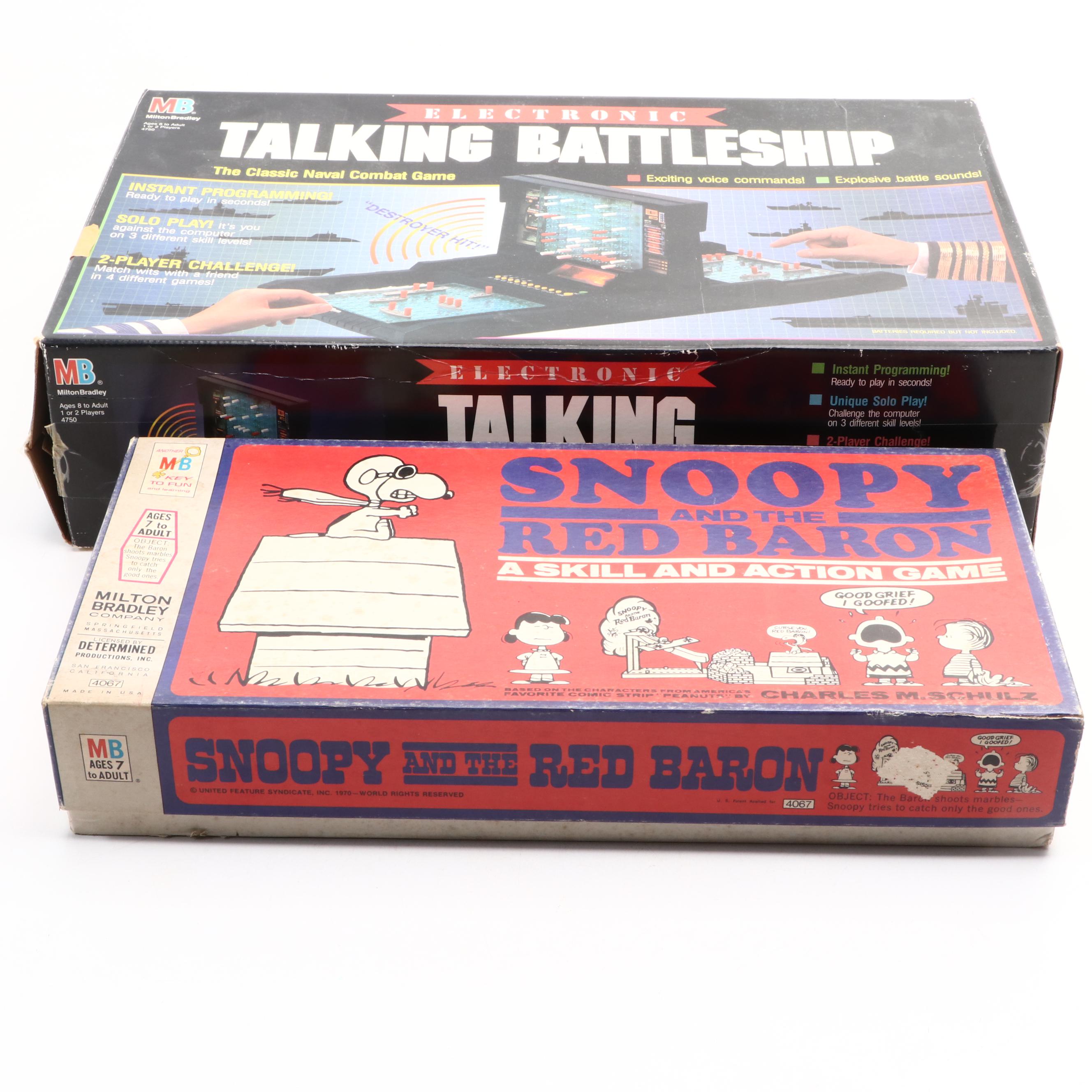Milton Bradley Electronic Talking Battleship with Ideal and Other Board Games