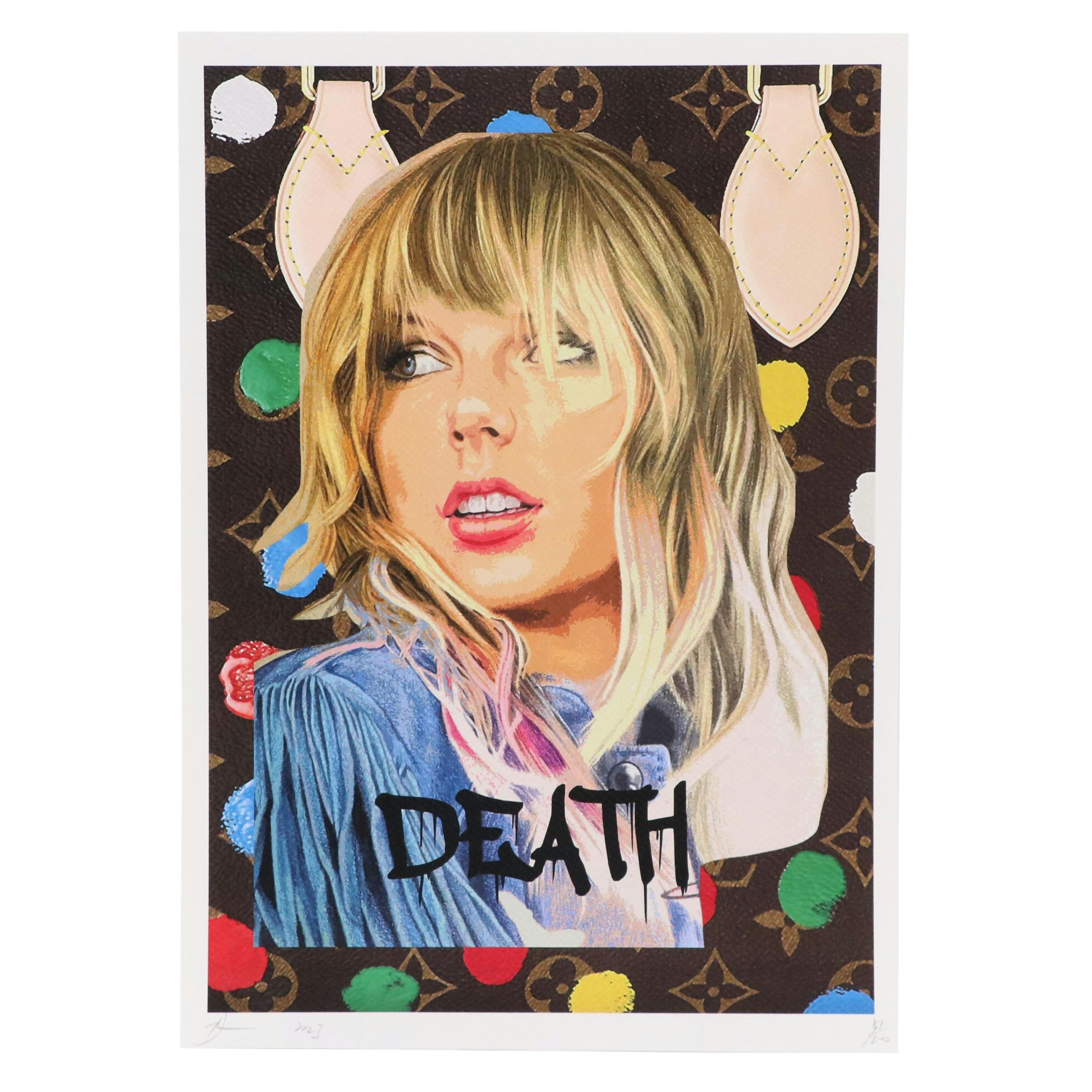 Death NYC Pop Art Digital Print Featuring Taylor Swift x Louis Vuitton, 2023