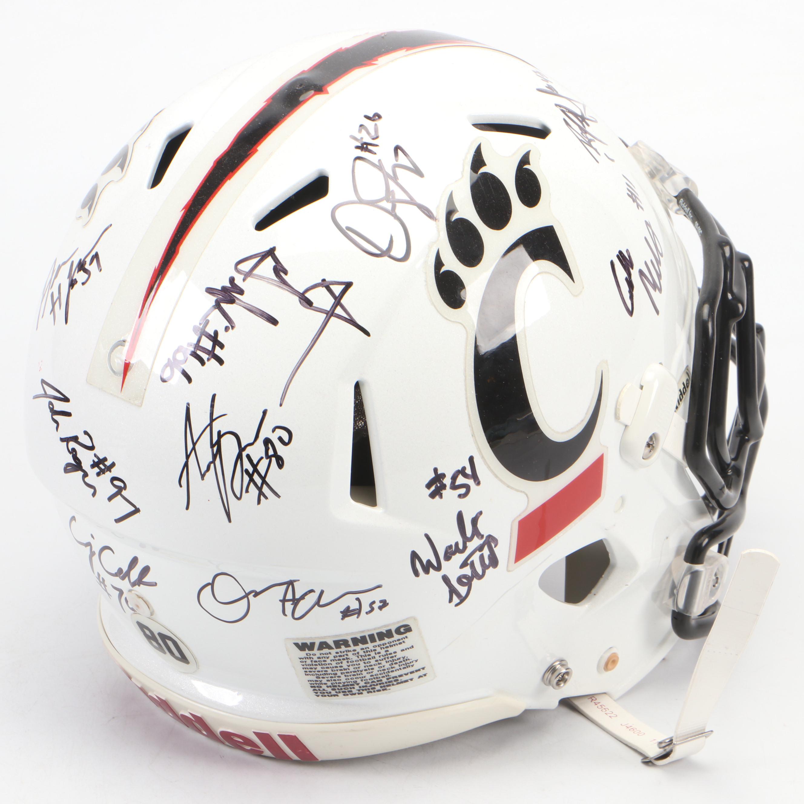 2010 University of Cincinnati Bearcats Team-Signed and Player-Issued Helmets