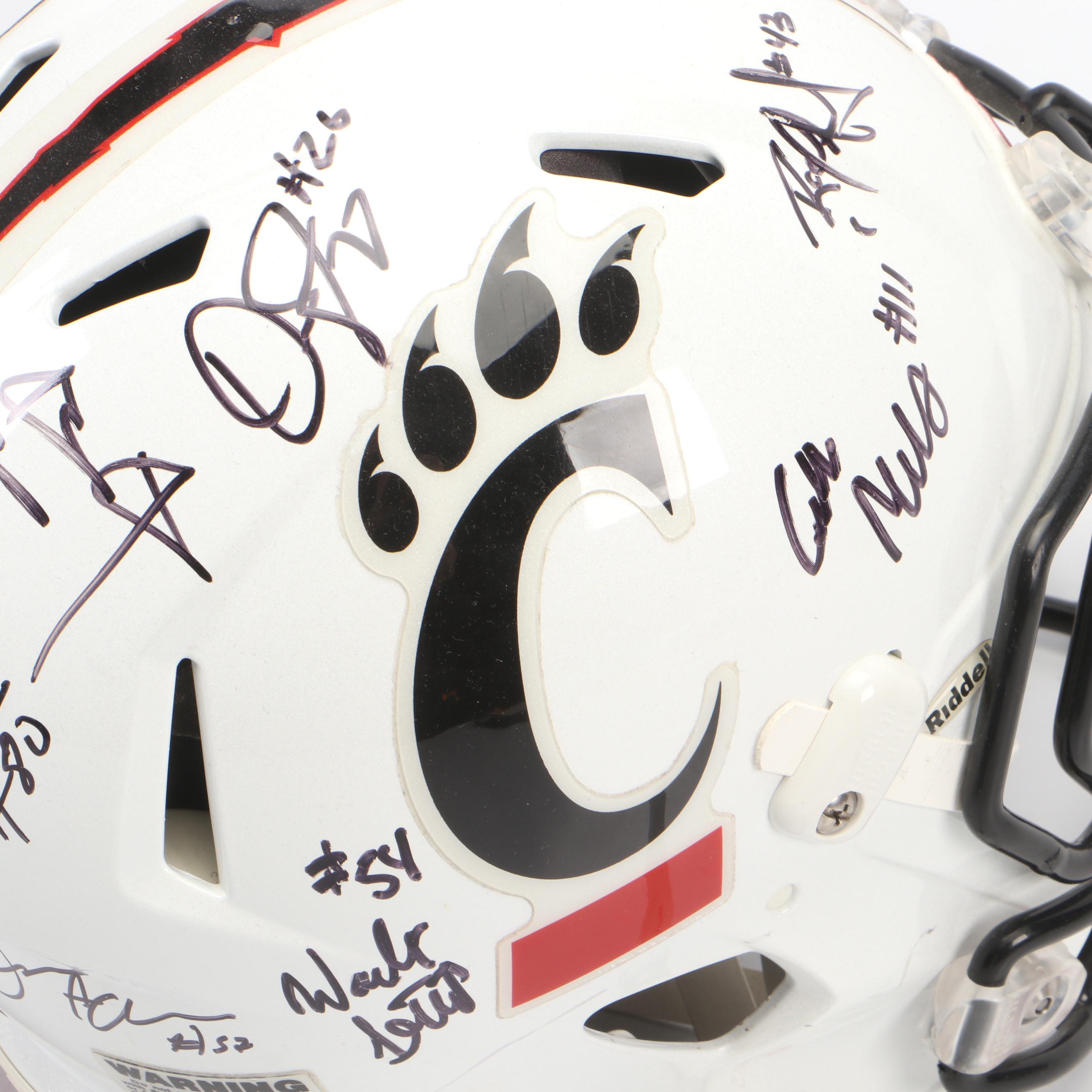2010 University of Cincinnati Bearcats Team-Signed and Player-Issued Helmets