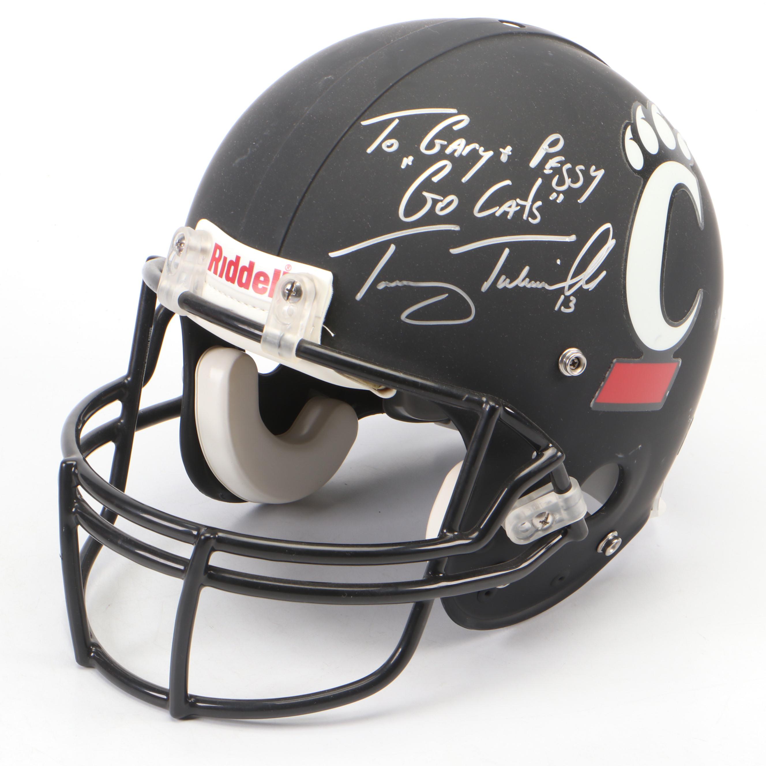 2010 University of Cincinnati Bearcats Team-Signed and Player-Issued Helmets