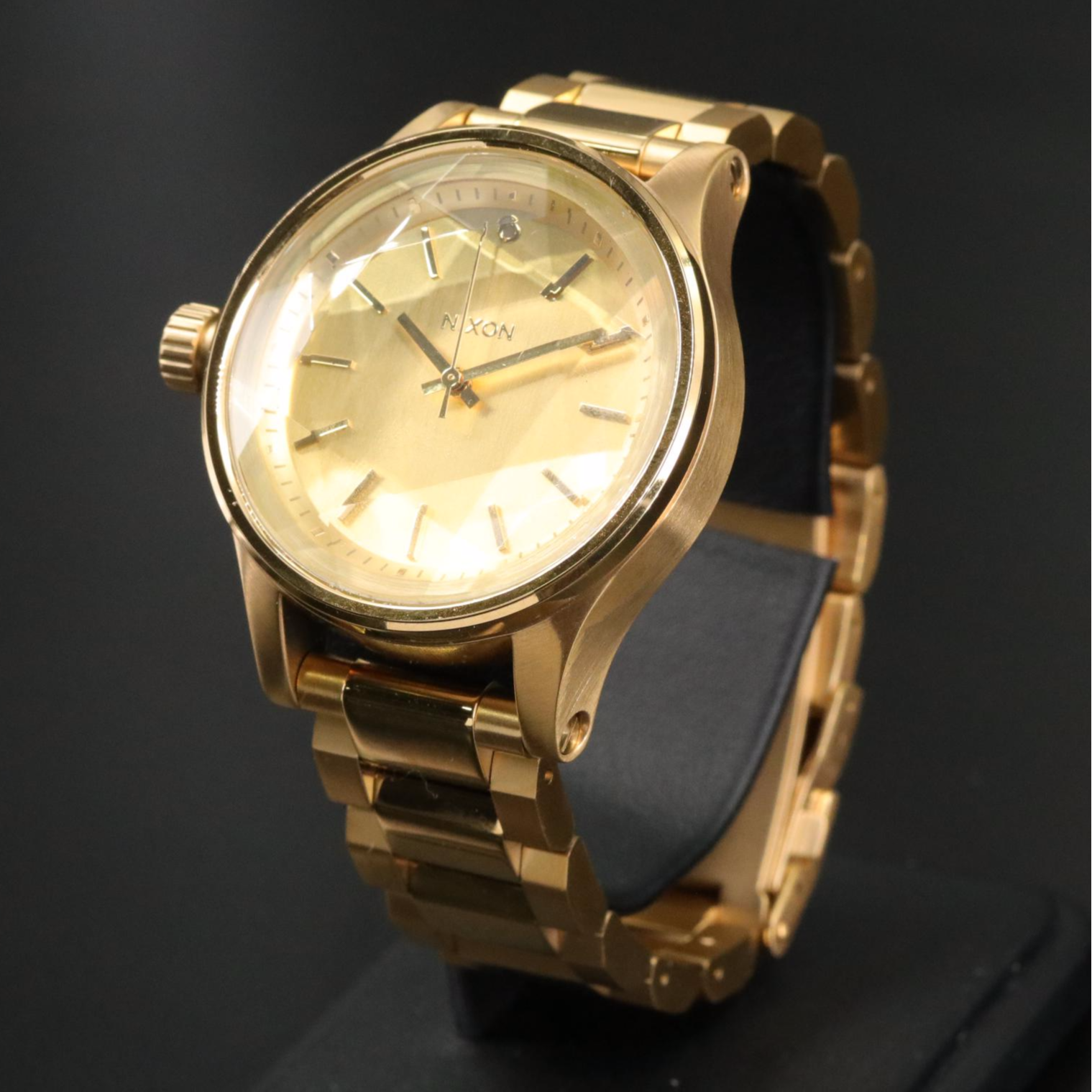 Nixon Facet 38 Gold Toned Stainless Steel Quartz Watch