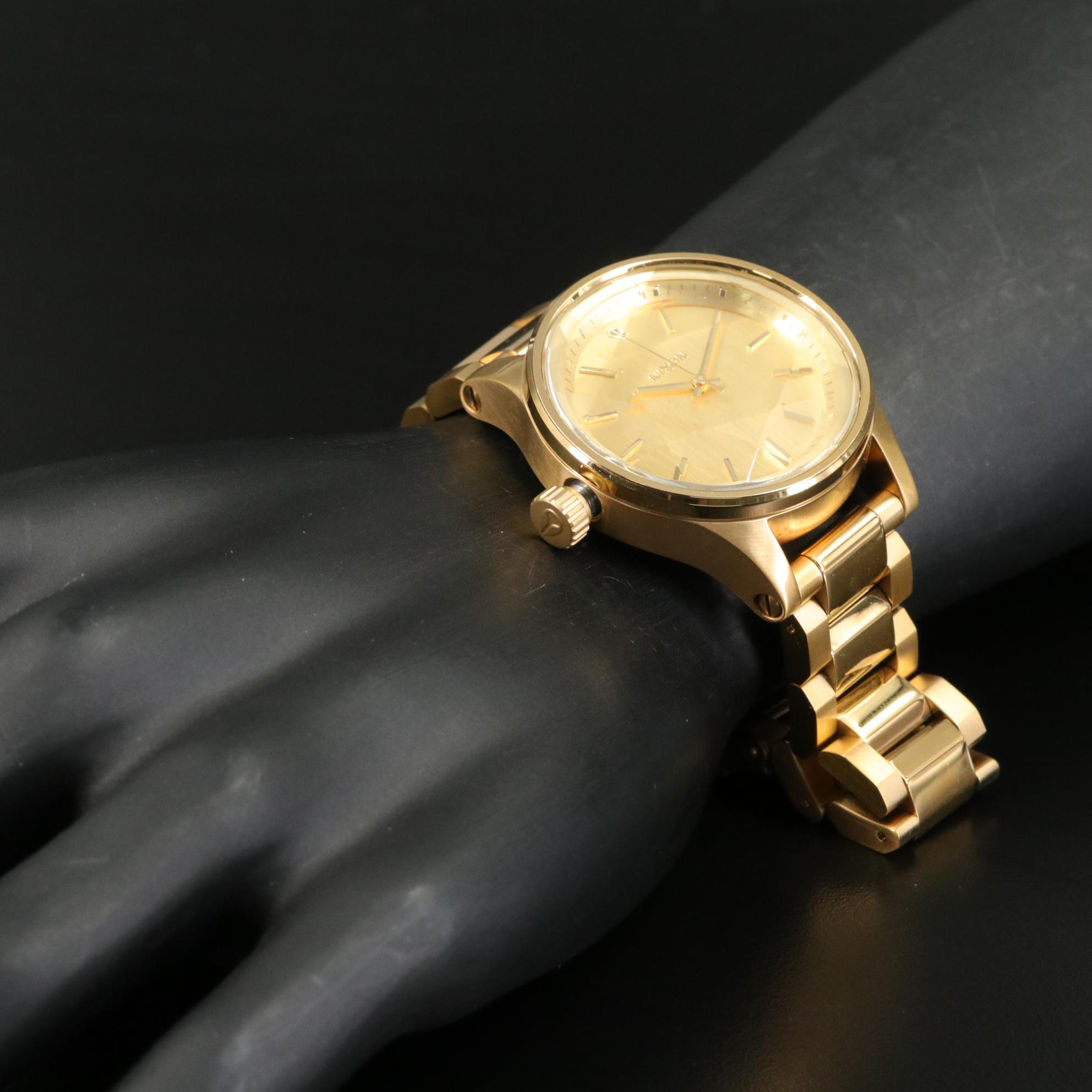 Nixon Facet 38 Gold Toned Stainless Steel Quartz Watch