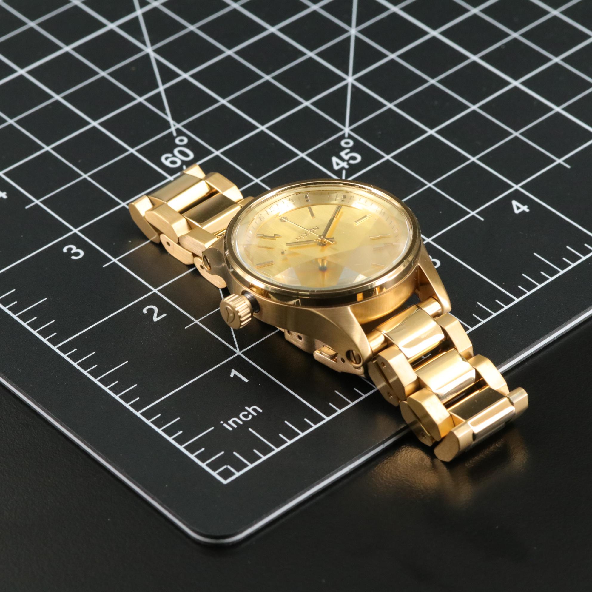 Nixon Facet 38 Gold Toned Stainless Steel Quartz Watch