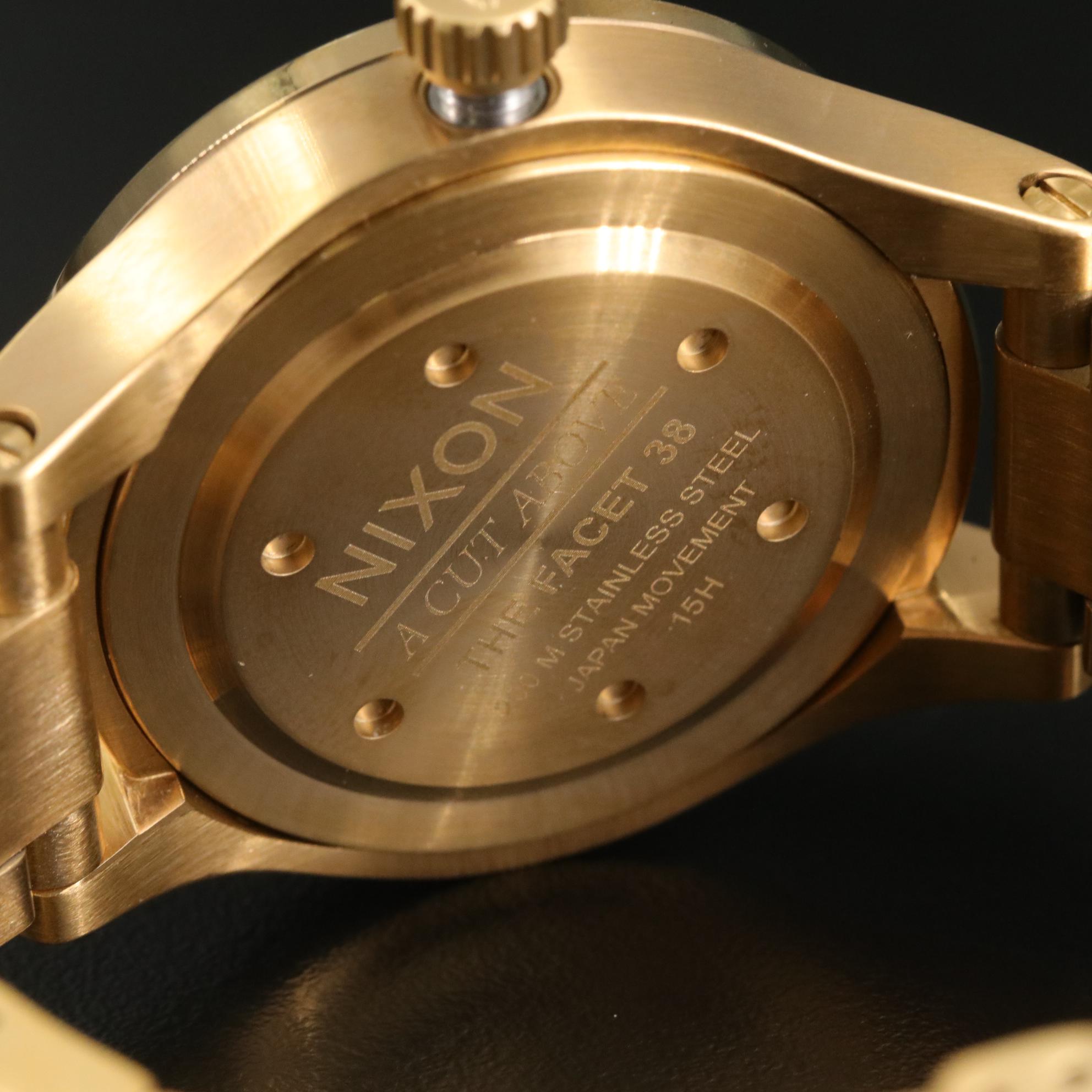 Nixon Facet 38 Gold Toned Stainless Steel Quartz Watch