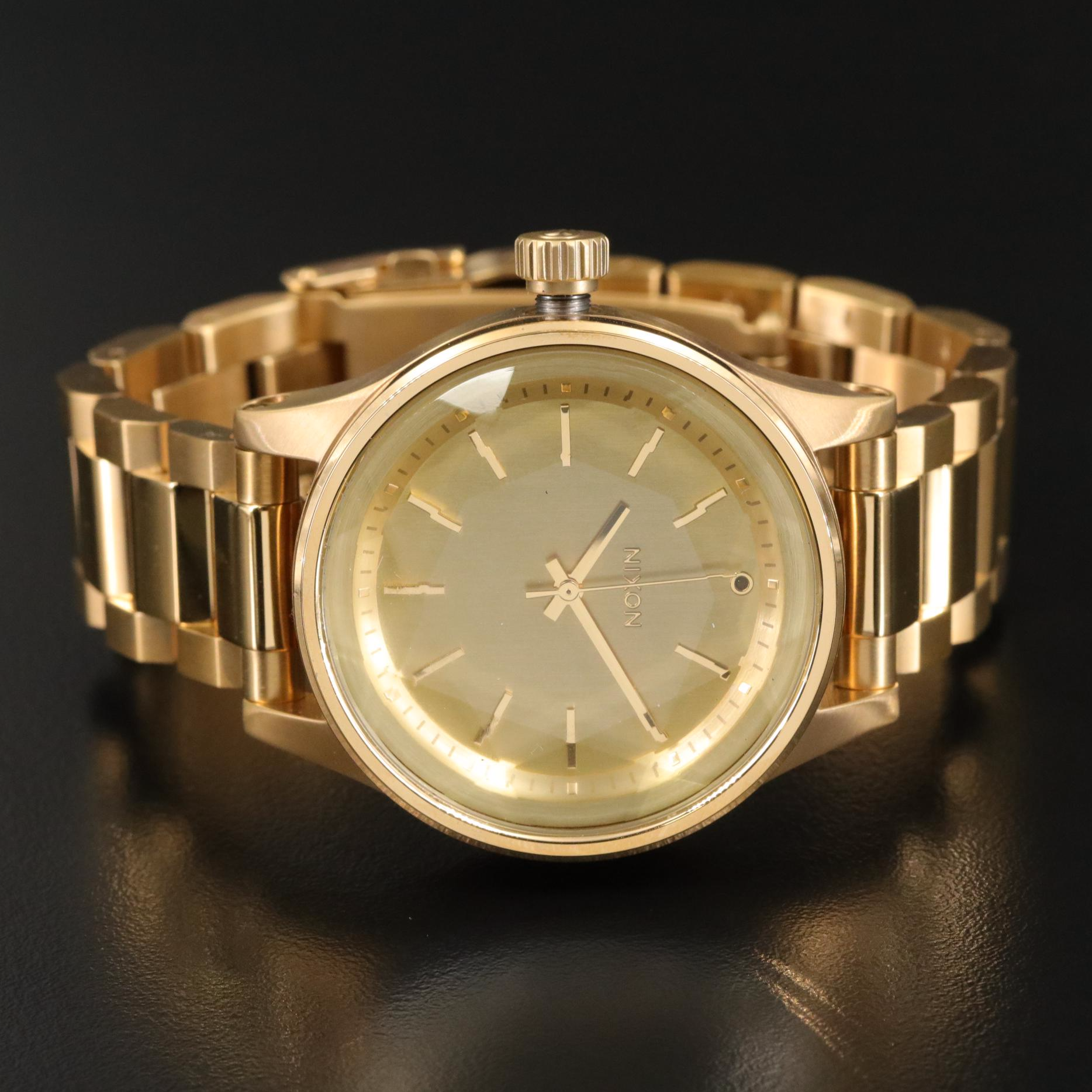 Nixon Facet 38 Gold Toned Stainless Steel Quartz Watch