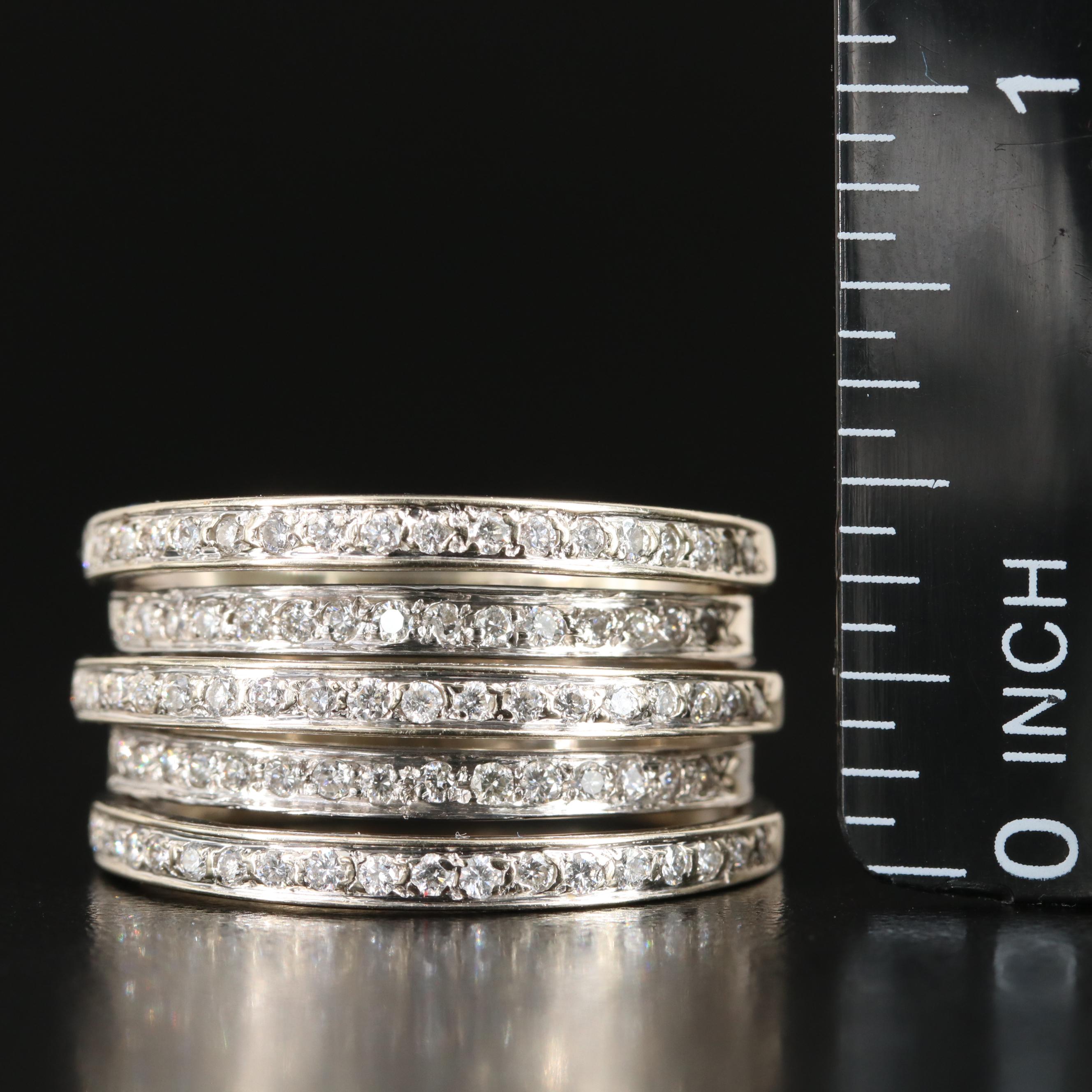 14K 1.00 CTW Diamond Tiered Band
