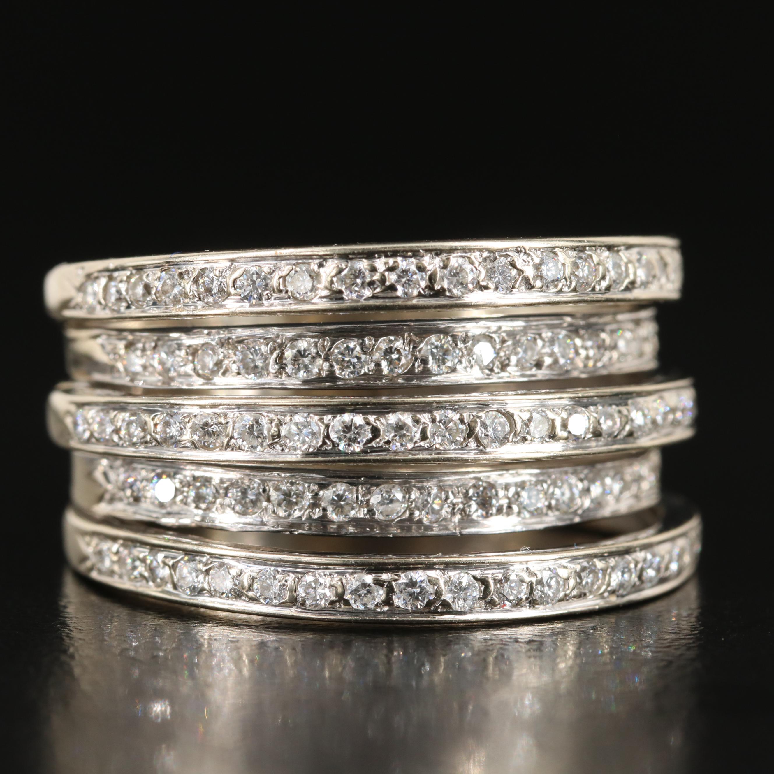 14K 1.00 CTW Diamond Tiered Band