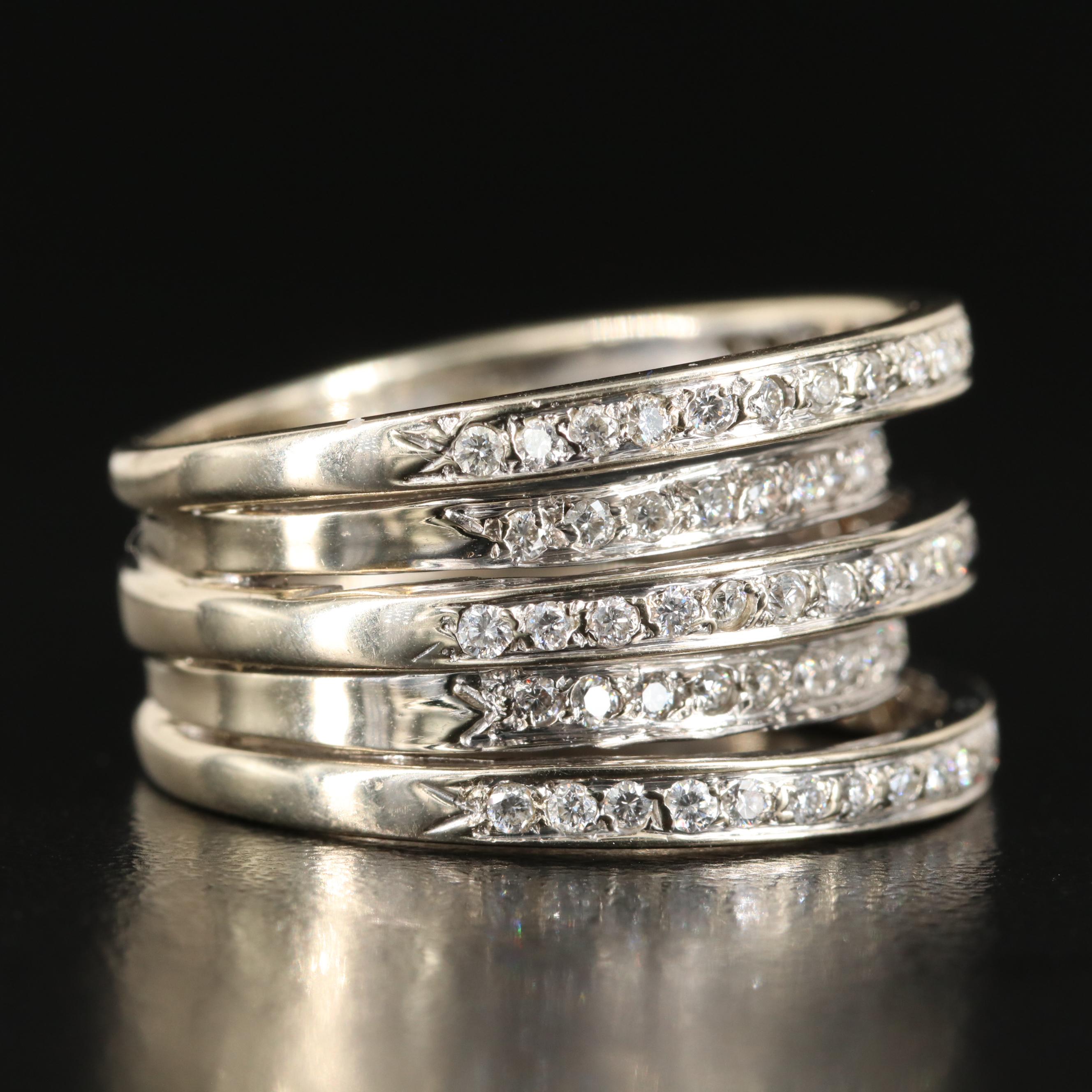 14K 1.00 CTW Diamond Tiered Band