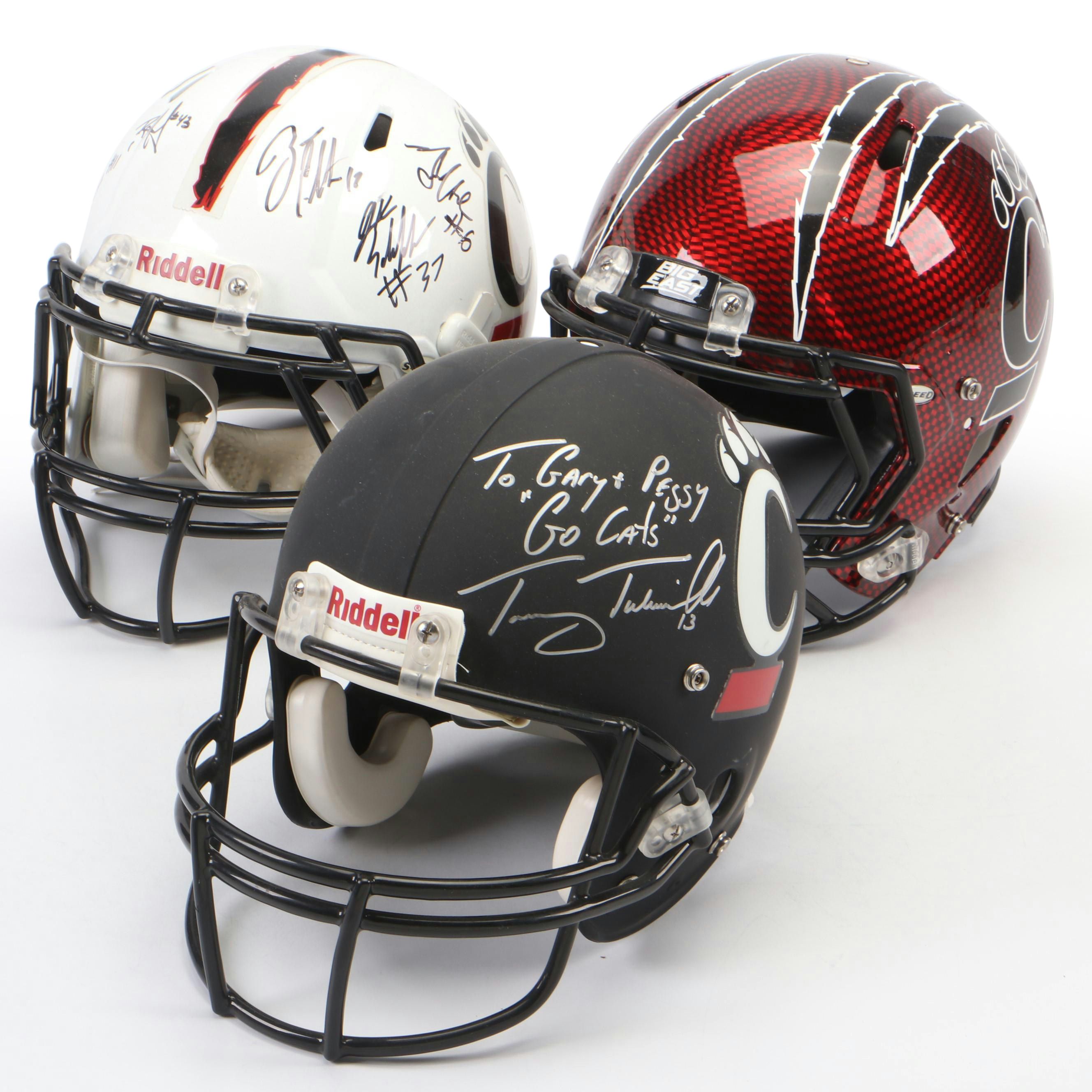 2010 University of Cincinnati Bearcats Team-Signed and Player-Issued Helmets