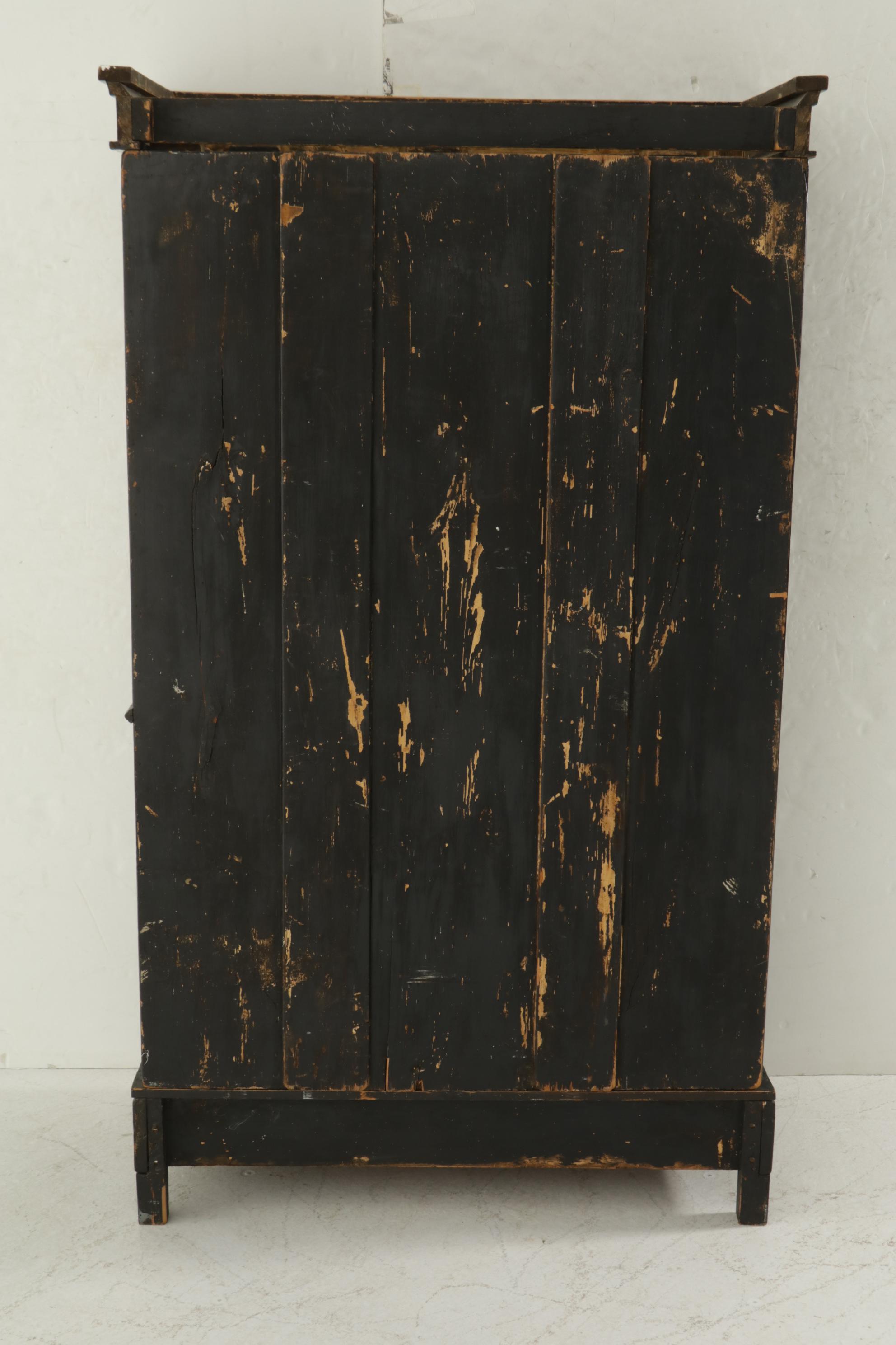 Chinese Lacquered and Paint-Decorated Wardrobe, Late 19th Century