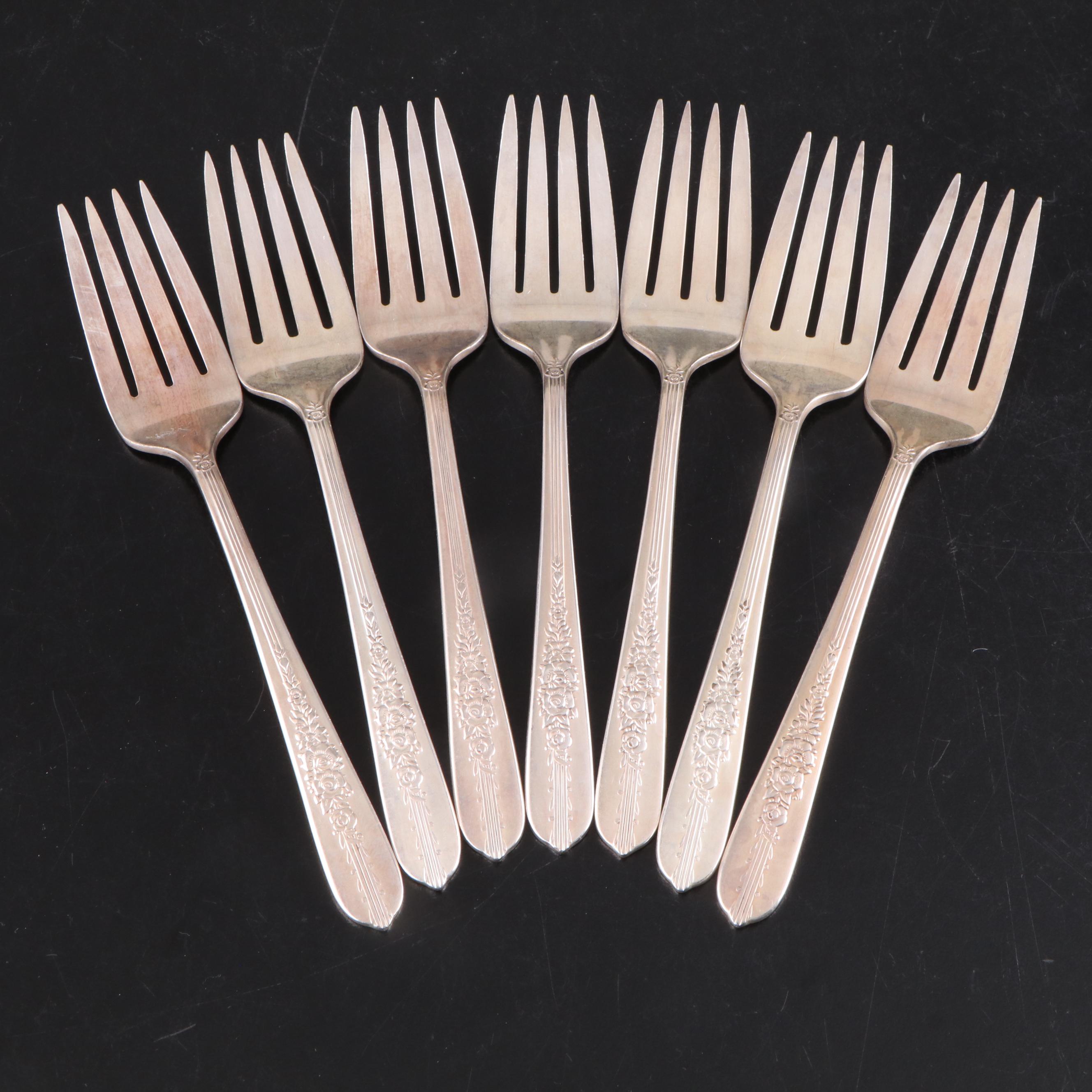 Oneida "Royal Rose" Nobility Plate Flatware and Serving Utensils, Mid-20th