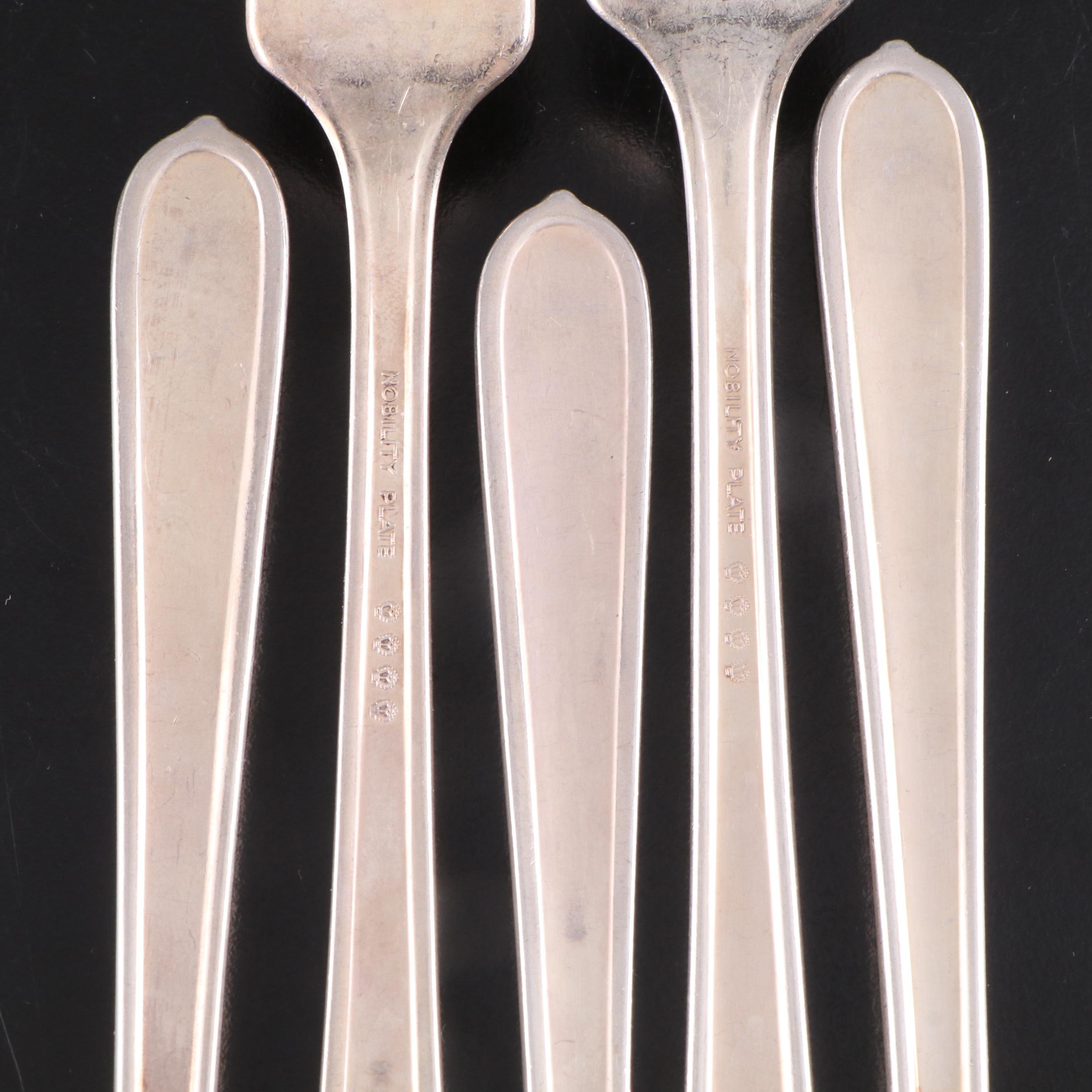 Oneida "Royal Rose" Nobility Plate Flatware and Serving Utensils, Mid-20th